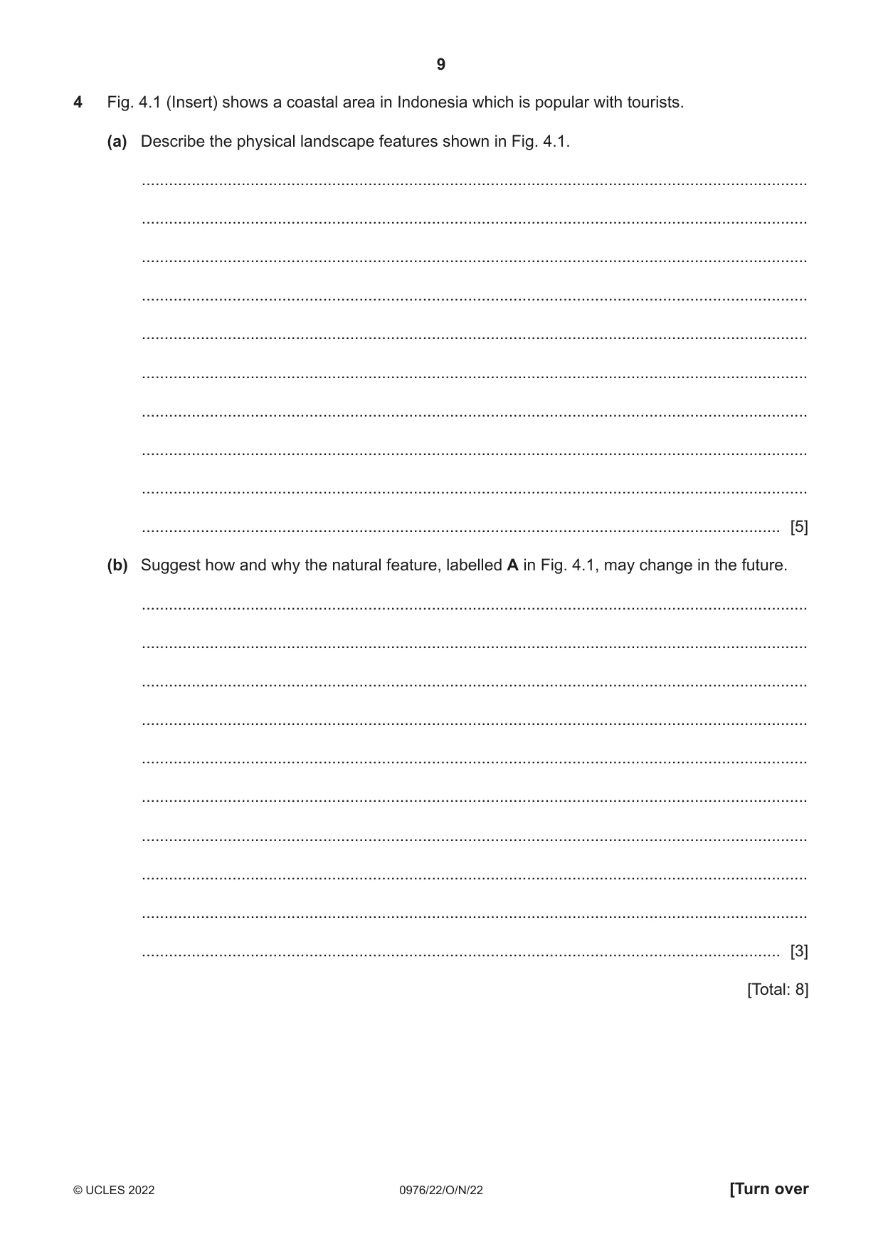 Cambridge IGCSE Geography (9-1) 0976 2022 Oct/Nov Paper 2 · Variant 2 question paper, page 9 of 16