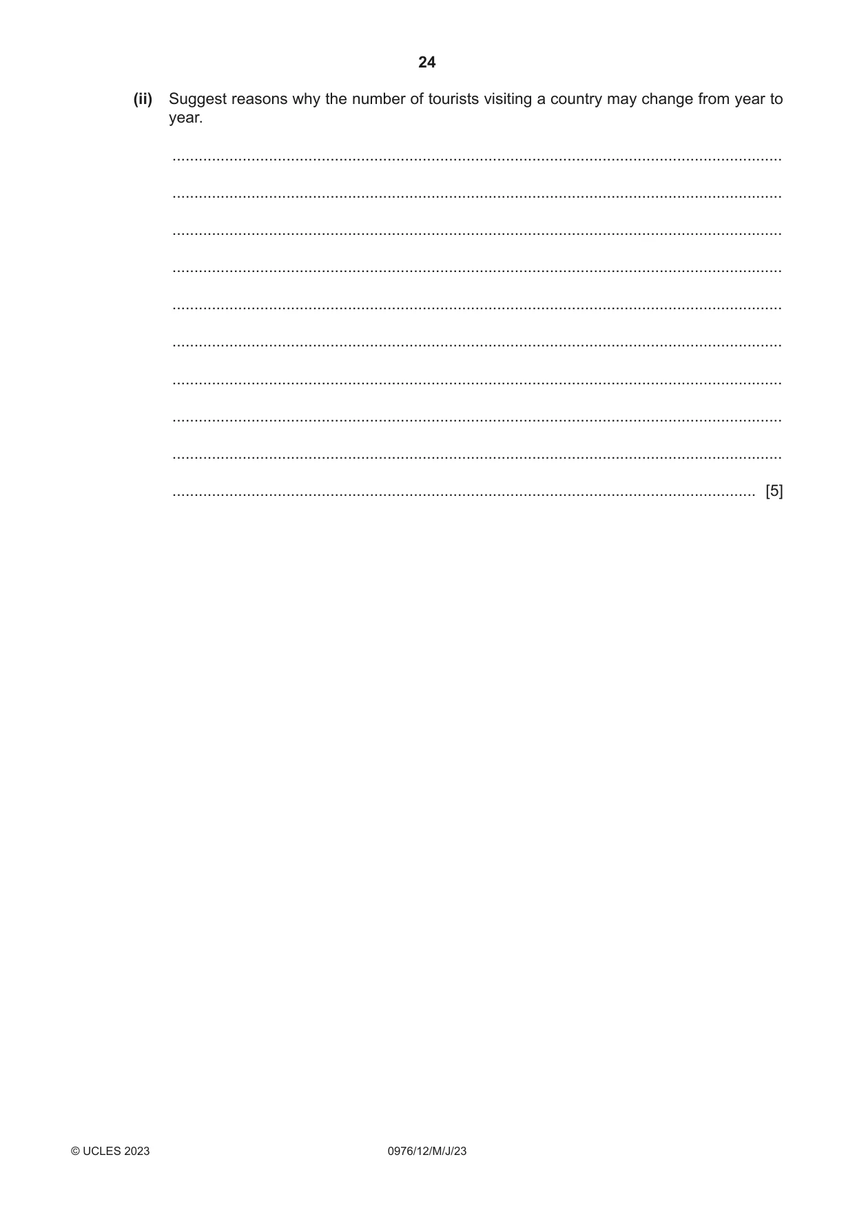 Cambridge IGCSE Geography (9-1) 0976 2023 May/June Paper 1 · Variant 2 question paper, page 24 of 32