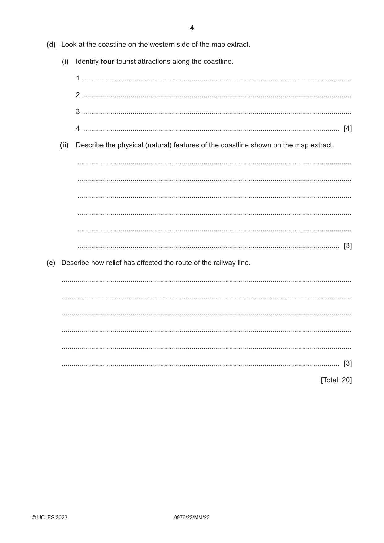 Cambridge IGCSE Geography (9-1) 0976 2023 May/June Paper 2 · Variant 2 question paper, page 4 of 16