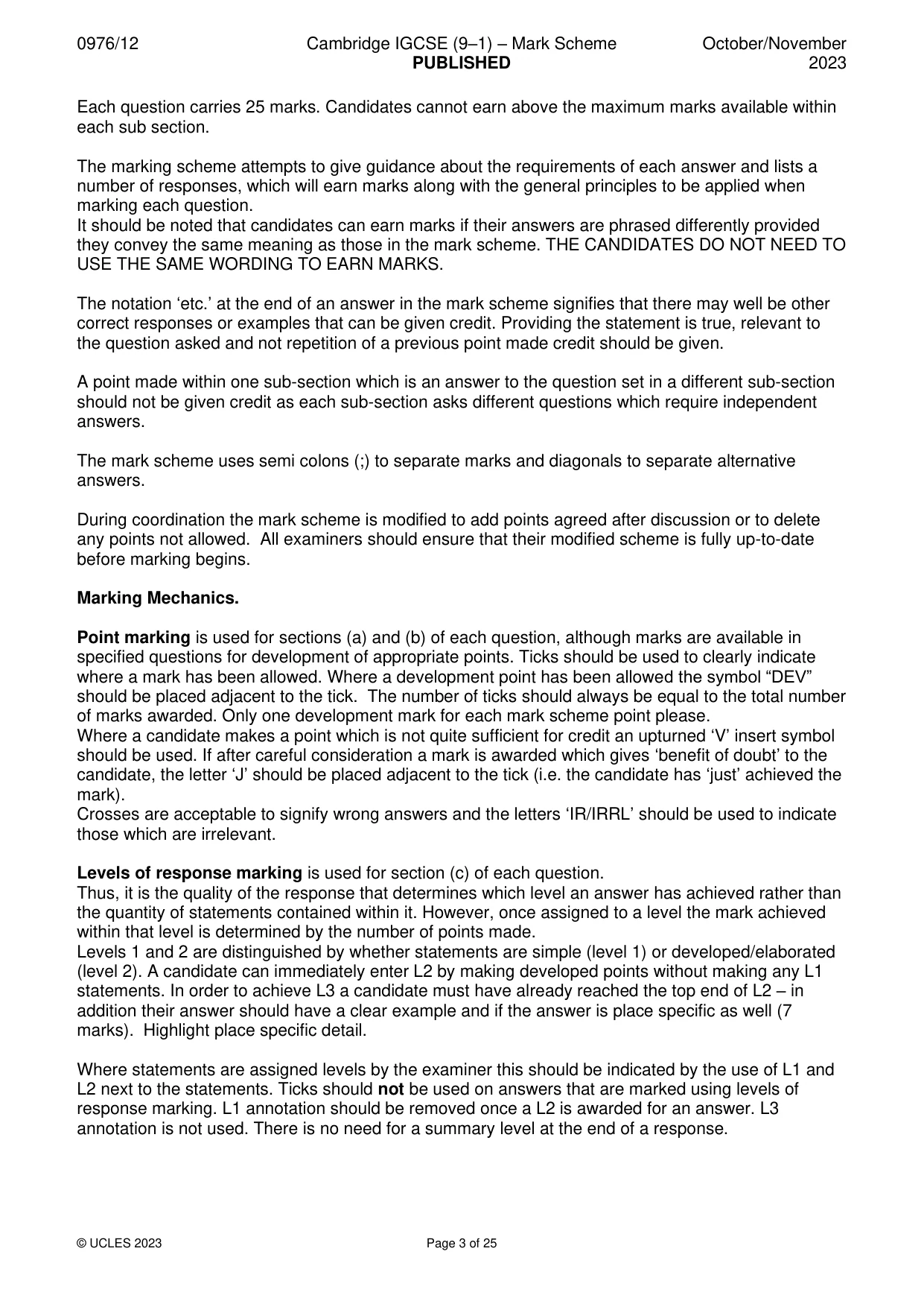Mark scheme, page 3 of 25