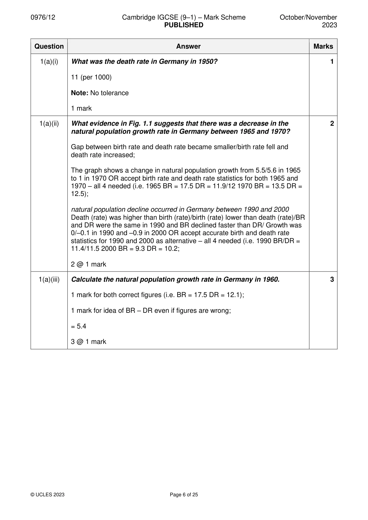 Mark scheme, page 6 of 25