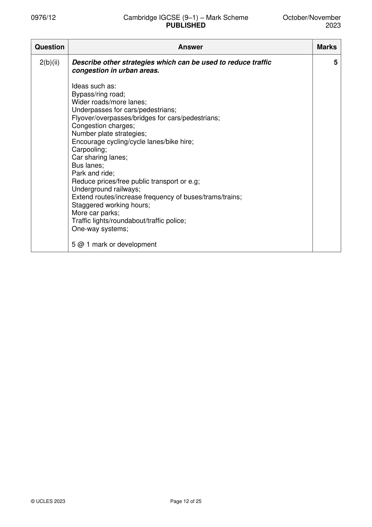 Mark scheme, page 12 of 25