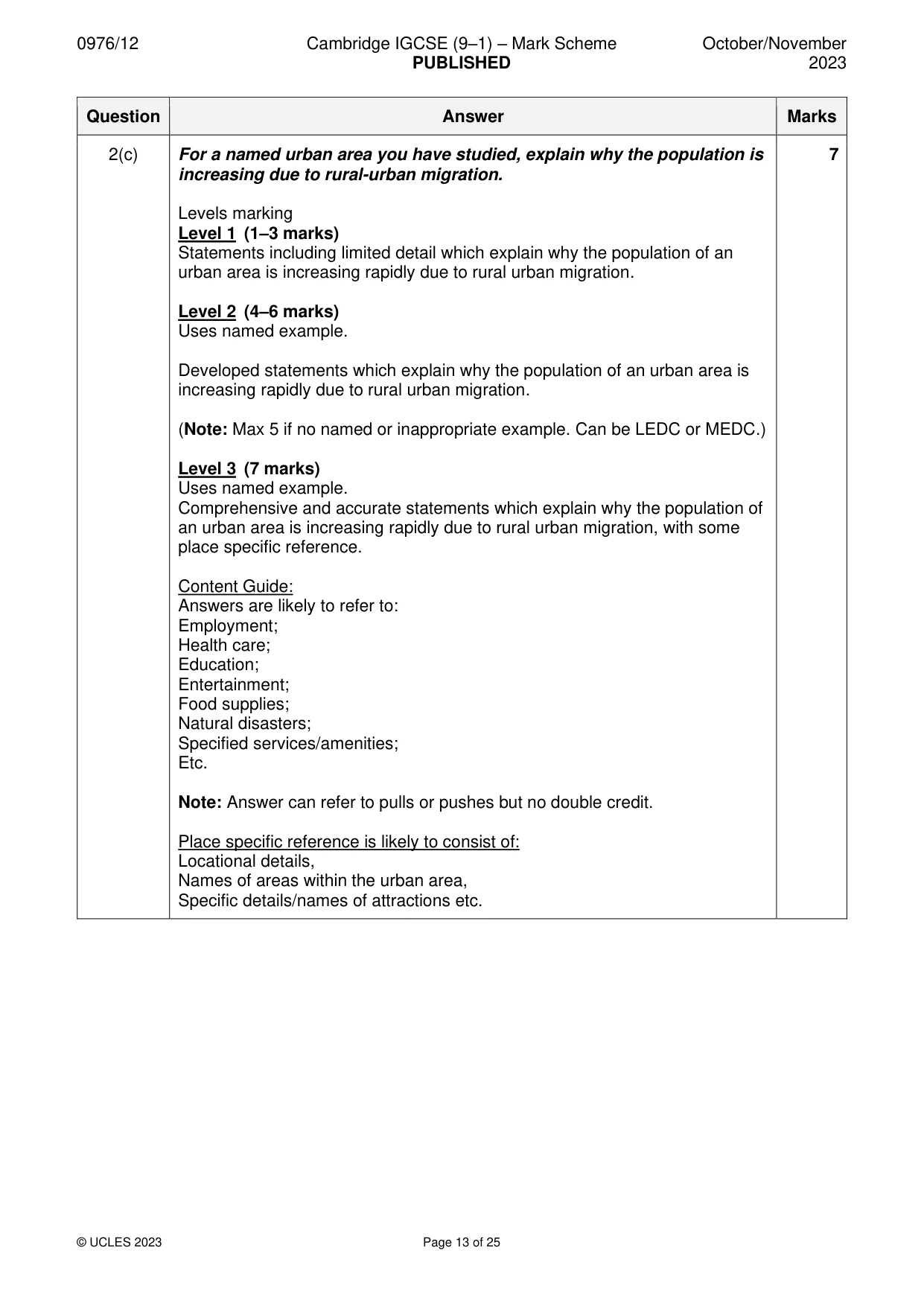 Mark scheme, page 13 of 25