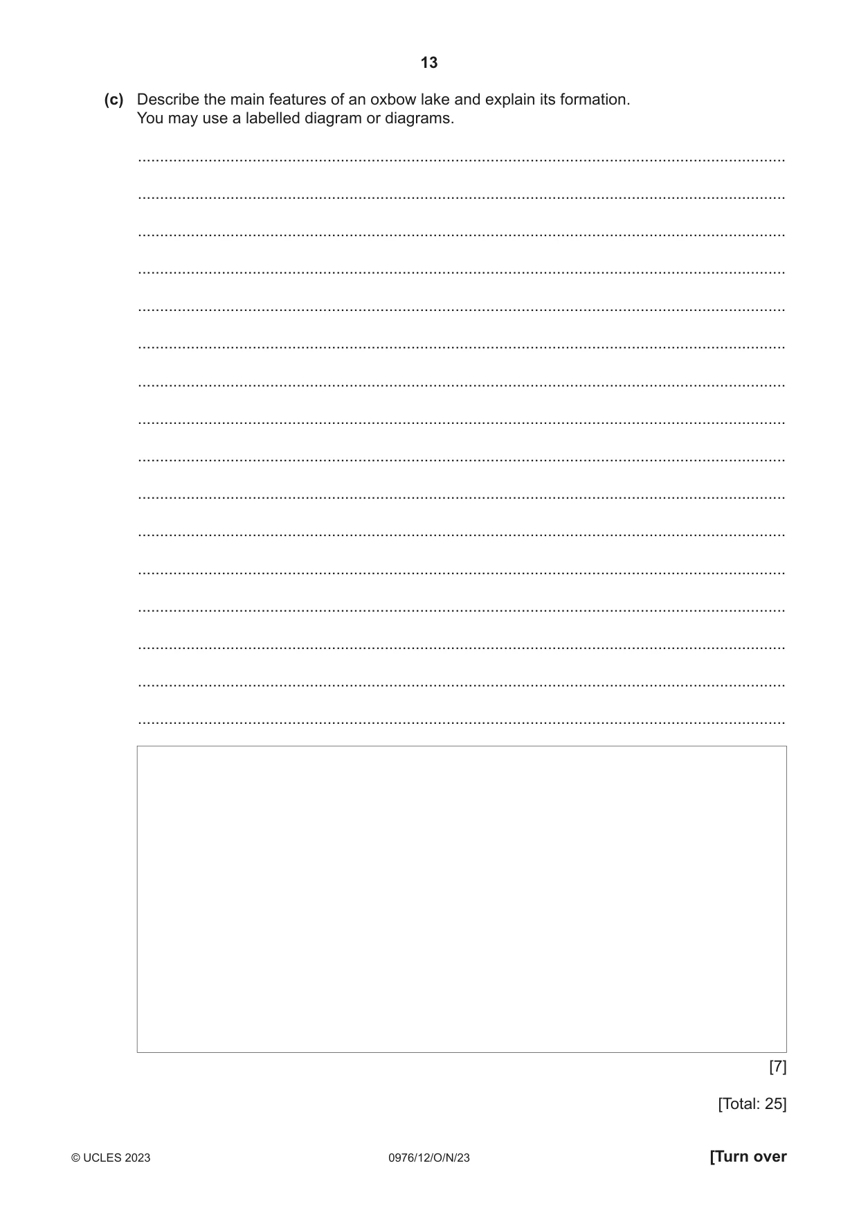 Cambridge IGCSE Geography (9-1) 0976 2023 Oct/Nov Paper 1 · Variant 2 question paper, page 13 of 28