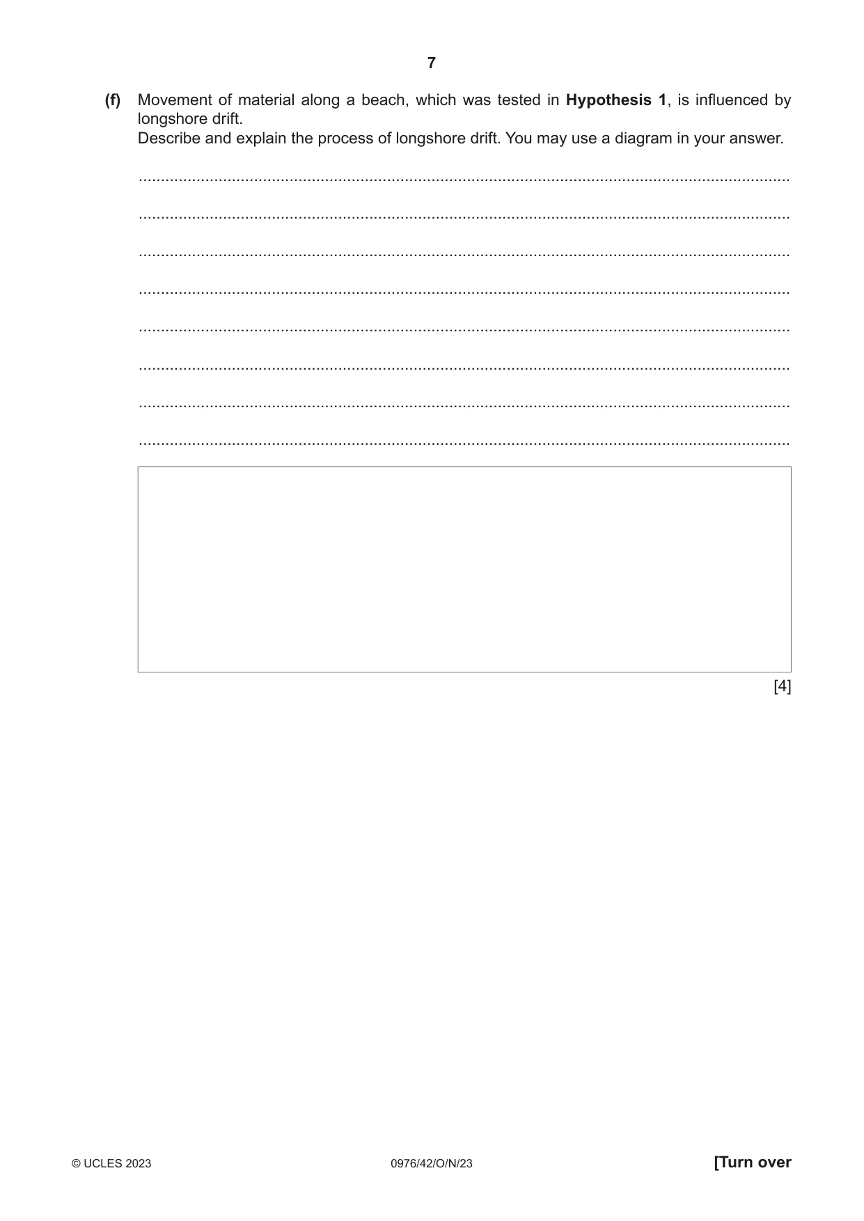 Cambridge IGCSE Geography (9-1) 0976 2023 Oct/Nov Paper 4 · Variant 2 question paper, page 7 of 20