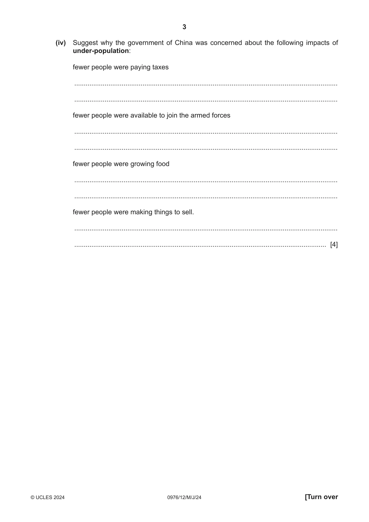 Cambridge IGCSE Geography (9-1) 0976 2024 May/June Paper 1 · Variant 2 question paper, page 3 of 24