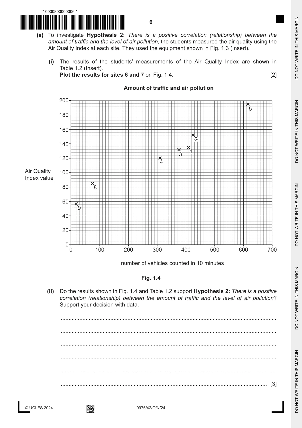 Cambridge IGCSE Geography (9-1) 0976 2024 Oct/Nov Paper 4 · Variant 2 question paper, page 6 of 16
