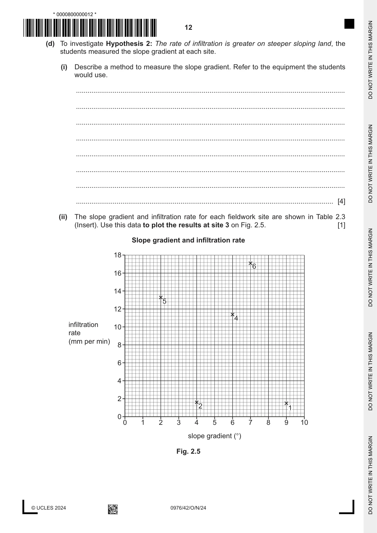 Cambridge IGCSE Geography (9-1) 0976 2024 Oct/Nov Paper 4 · Variant 2 question paper, page 12 of 16