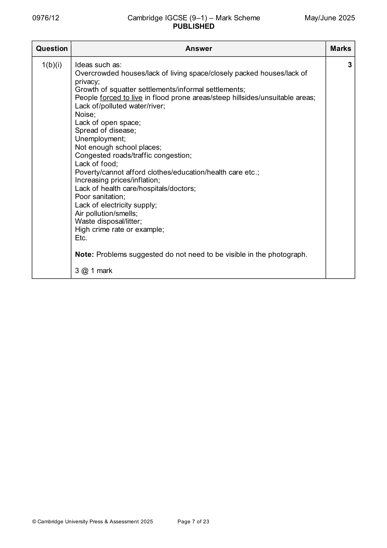 Mark scheme, page 7 of 23