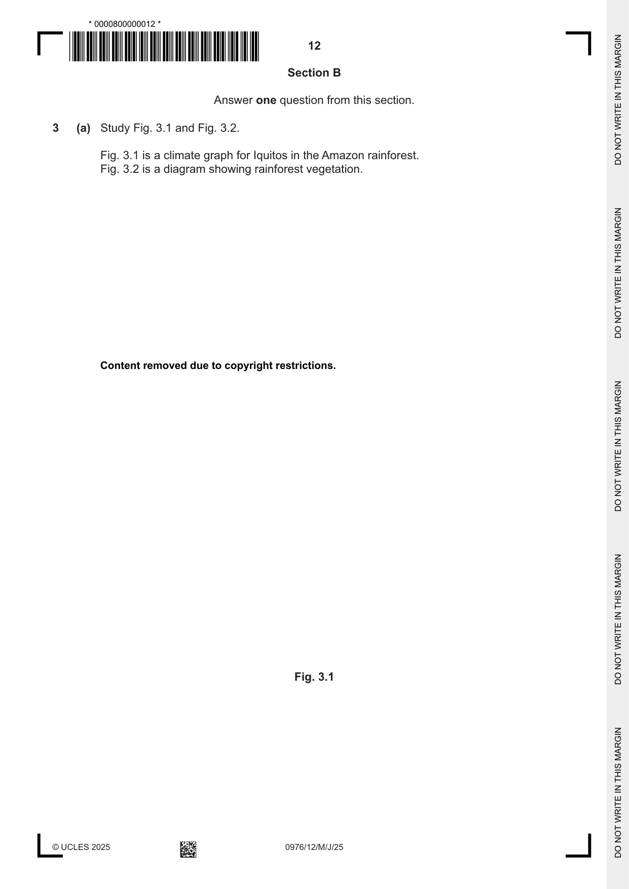 Cambridge IGCSE Geography (9-1) 0976 2025 May/June Paper 1 · Variant 2 question paper, page 12 of 36