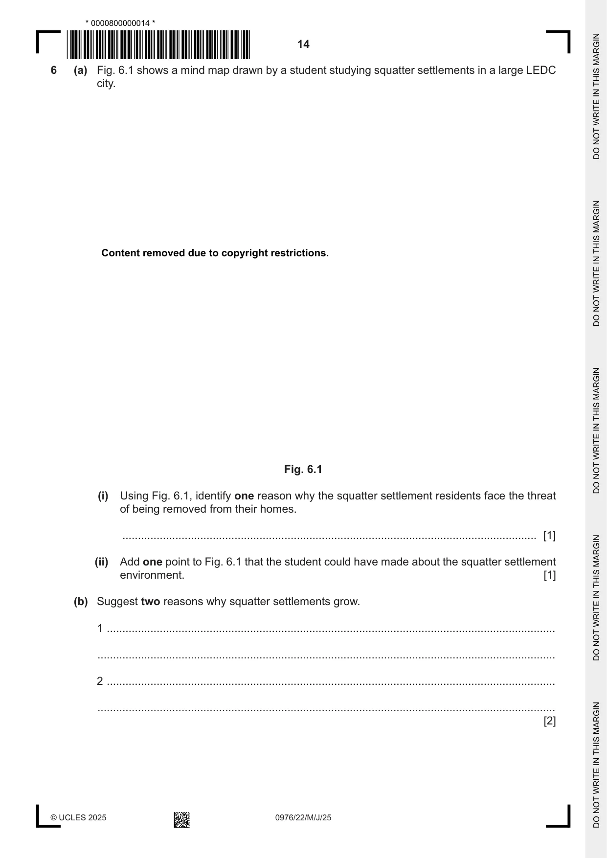 Cambridge IGCSE Geography (9-1) 0976 2025 May/June Paper 2 · Variant 2 question paper, page 14 of 20