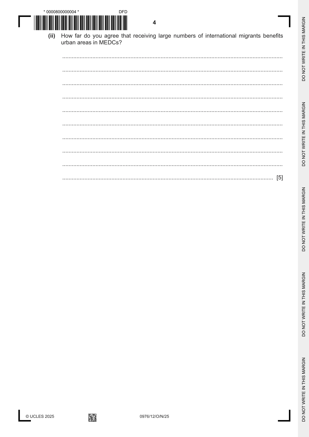 Cambridge IGCSE Geography (9-1) 0976 2025 Oct/Nov Paper 1 · Variant 2 question paper, page 4 of 28