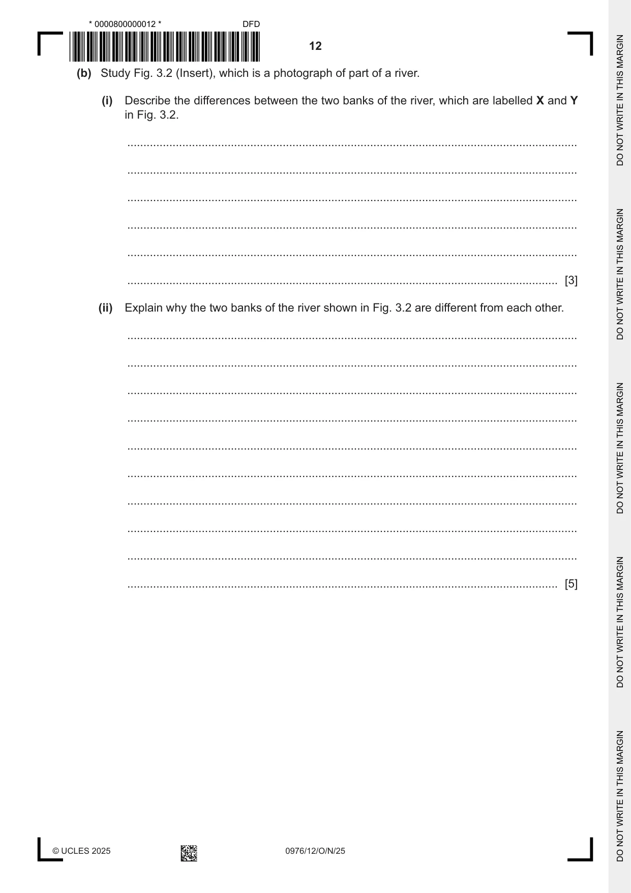 Cambridge IGCSE Geography (9-1) 0976 2025 Oct/Nov Paper 1 · Variant 2 question paper, page 12 of 28