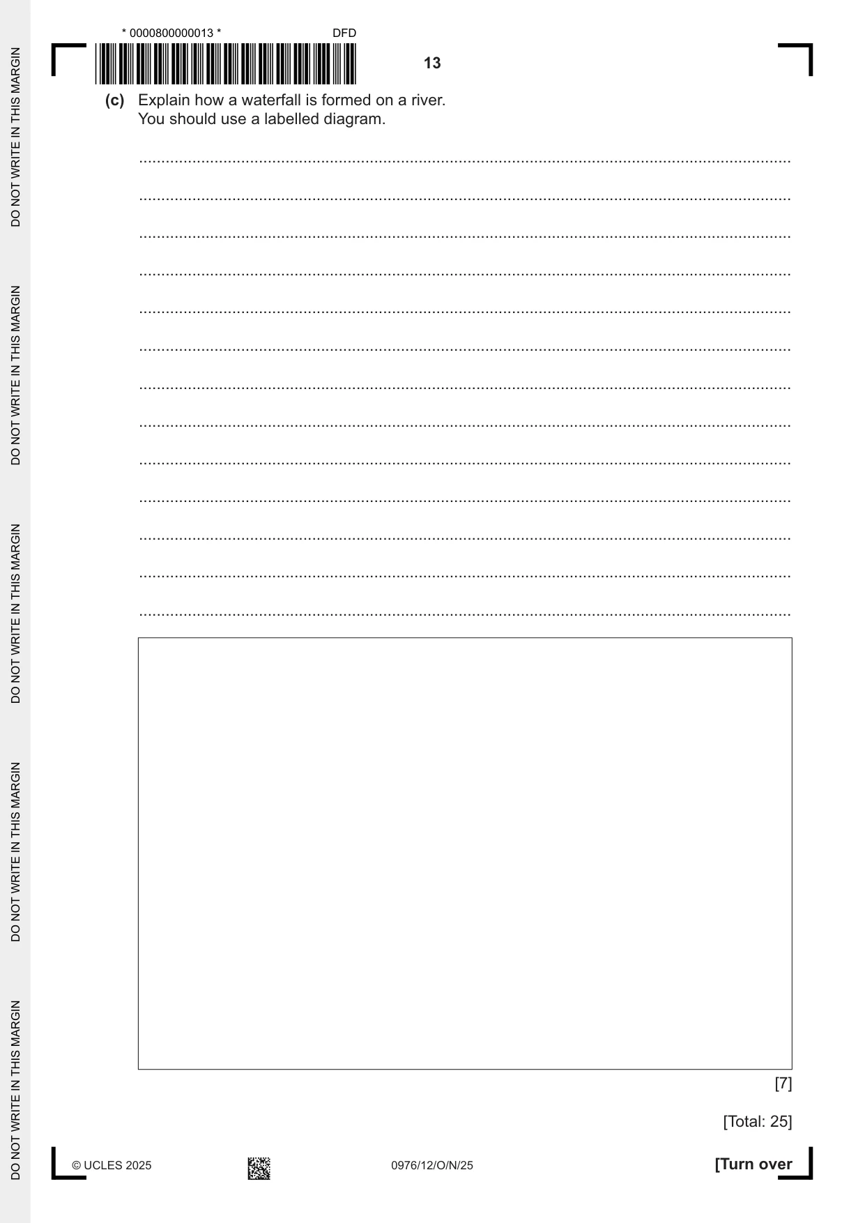 Cambridge IGCSE Geography (9-1) 0976 2025 Oct/Nov Paper 1 · Variant 2 question paper, page 13 of 28