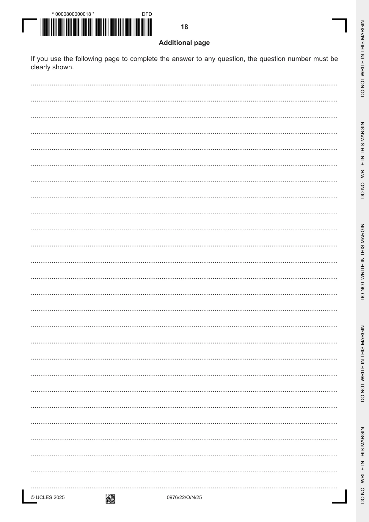 Cambridge IGCSE Geography (9-1) 0976 2025 Oct/Nov Paper 2 · Variant 2 question paper, page 18 of 20
