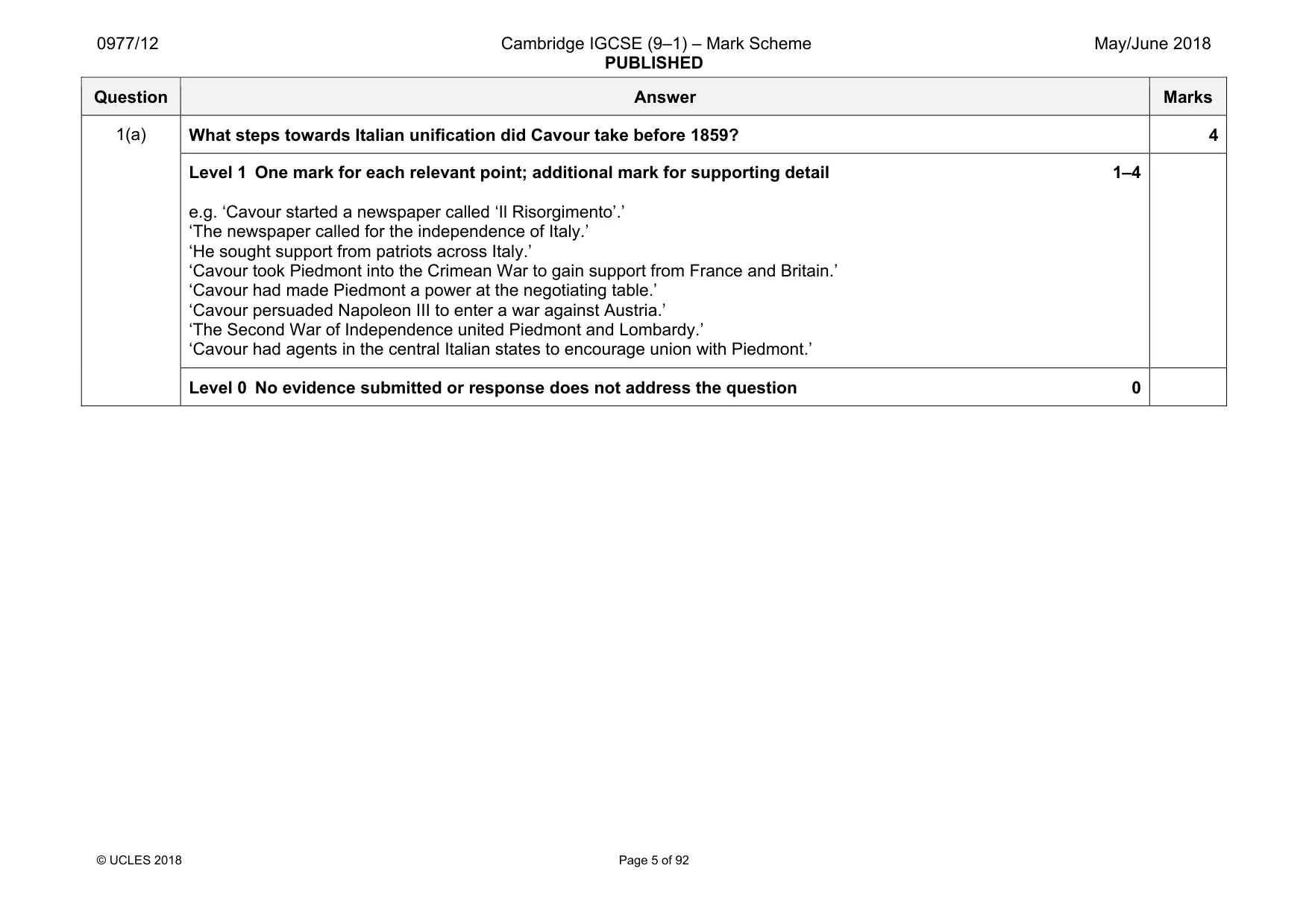 Mark scheme, page 5 of 92