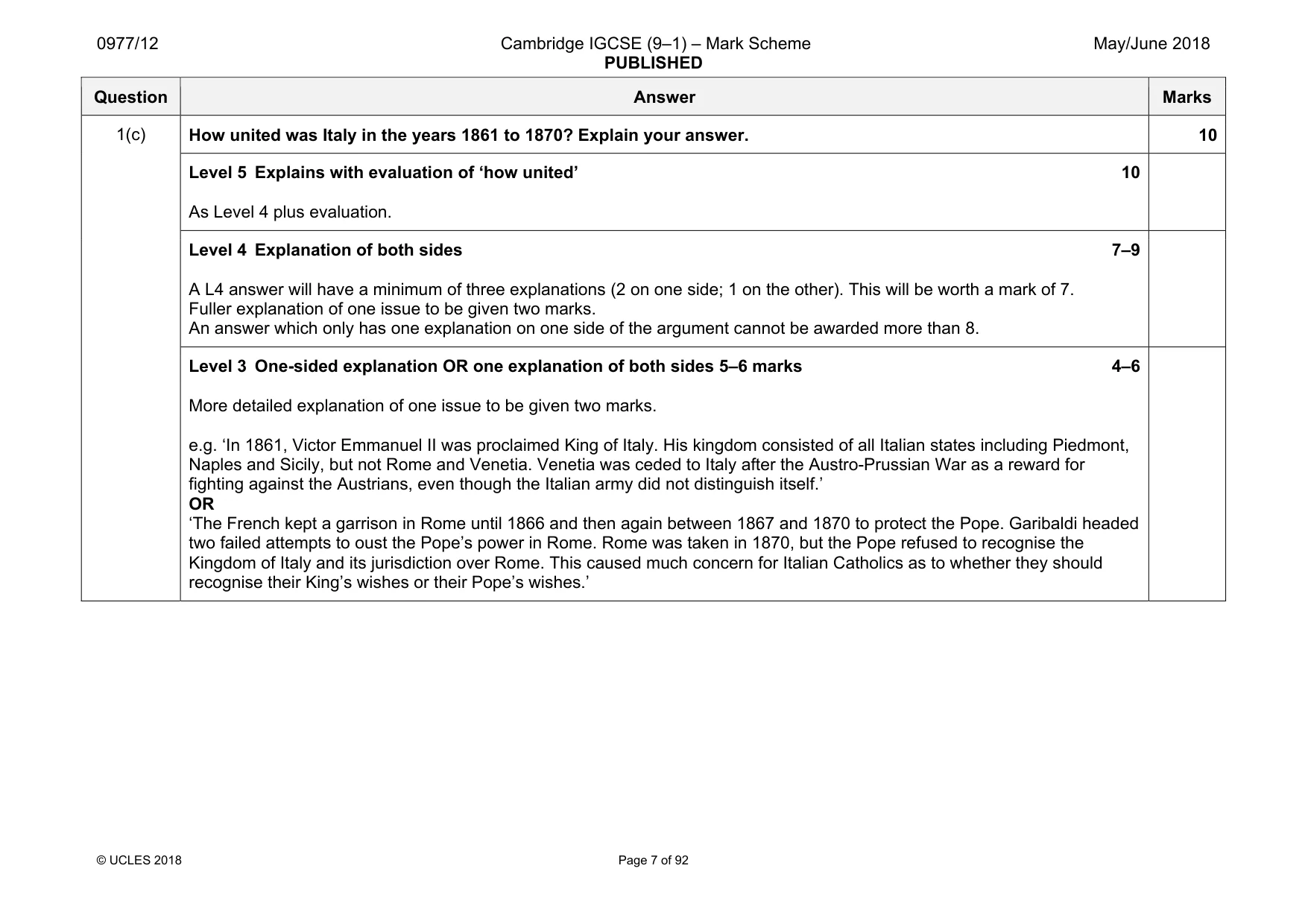 Mark scheme, page 7 of 92