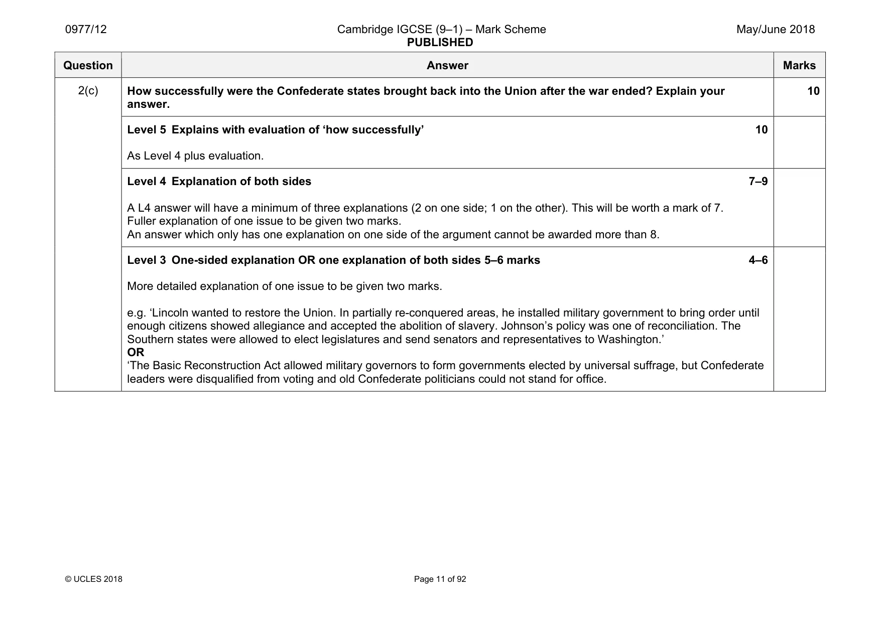 Mark scheme, page 11 of 92