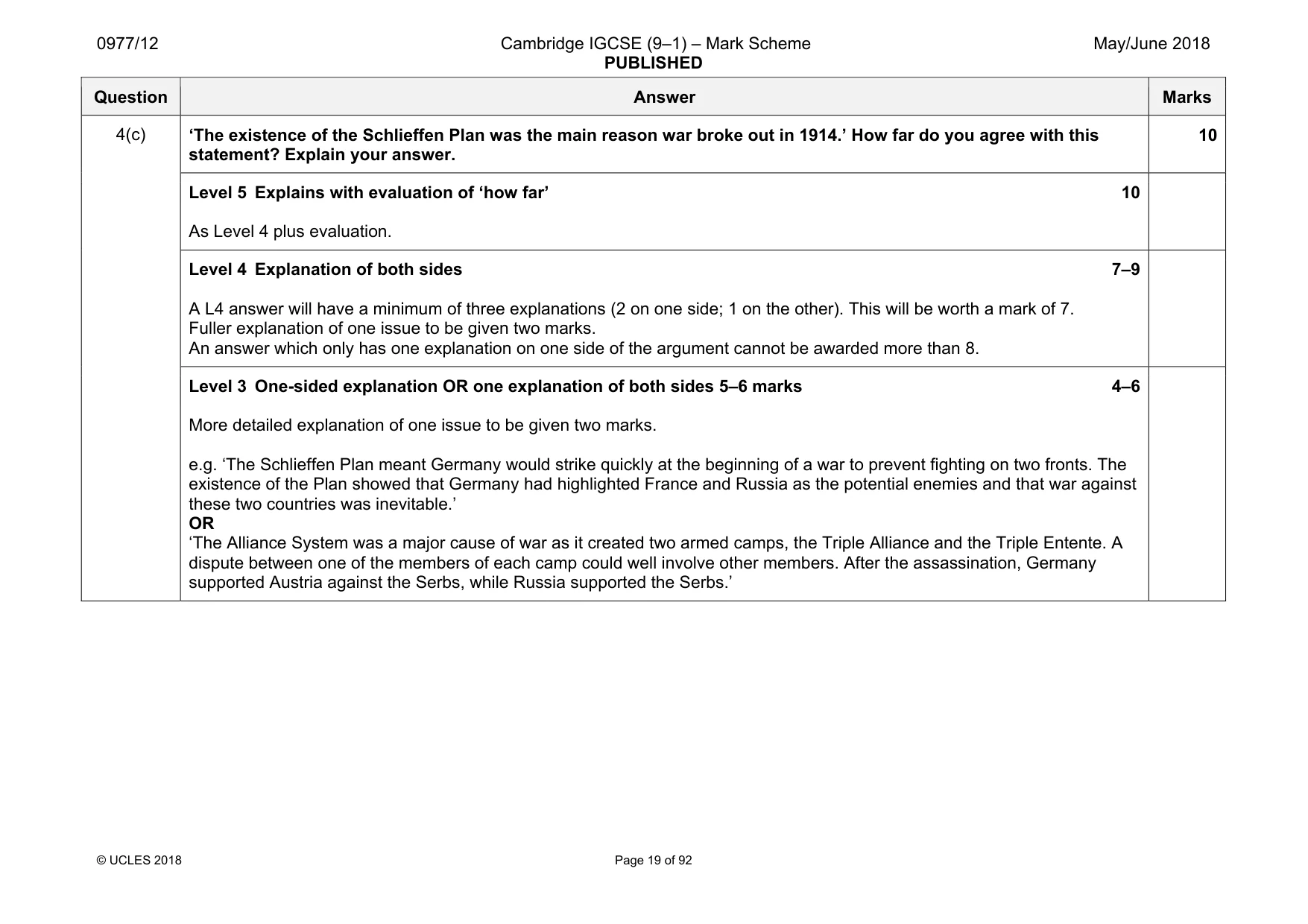 Mark scheme, page 19 of 92