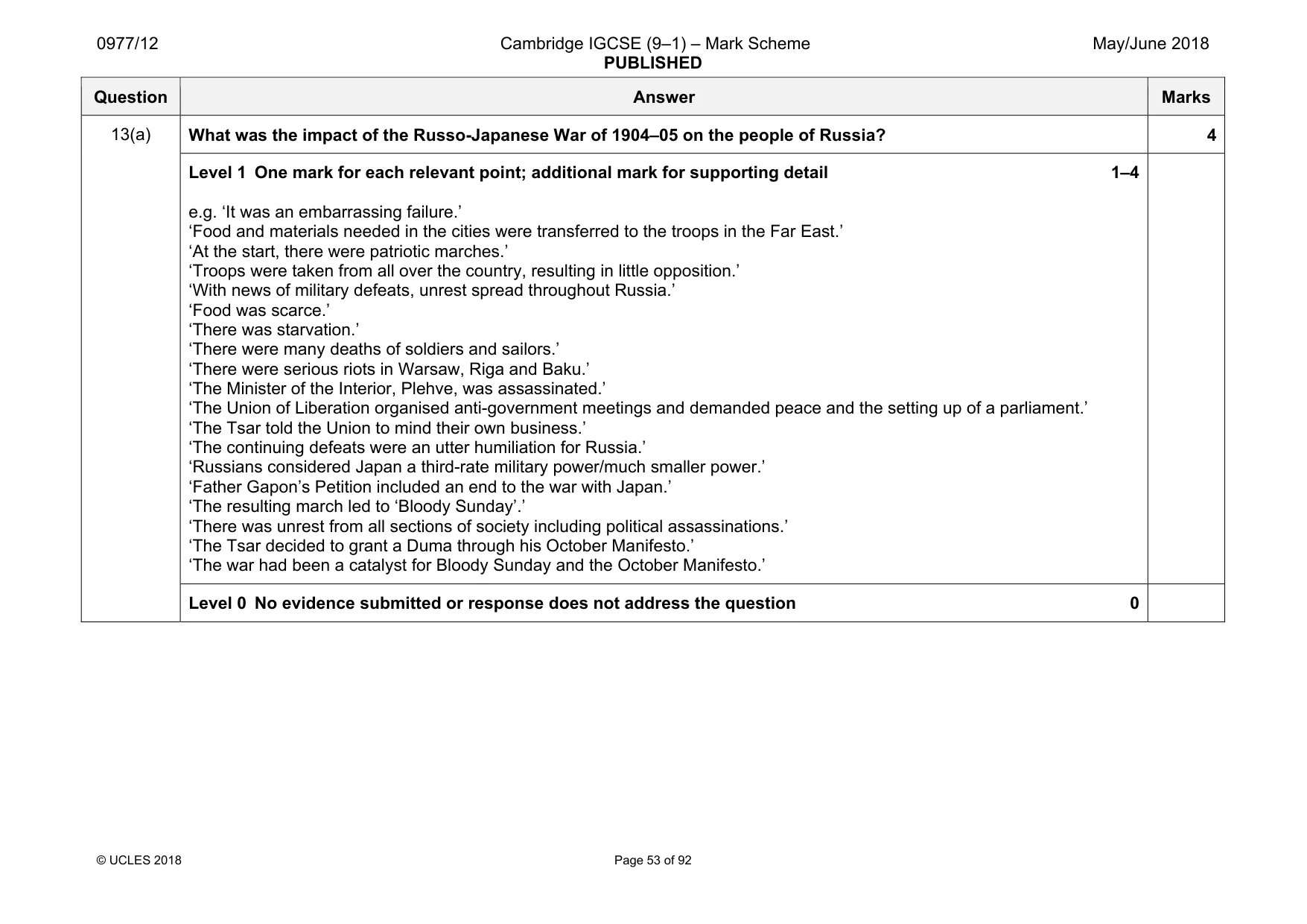 Mark scheme, page 53 of 92