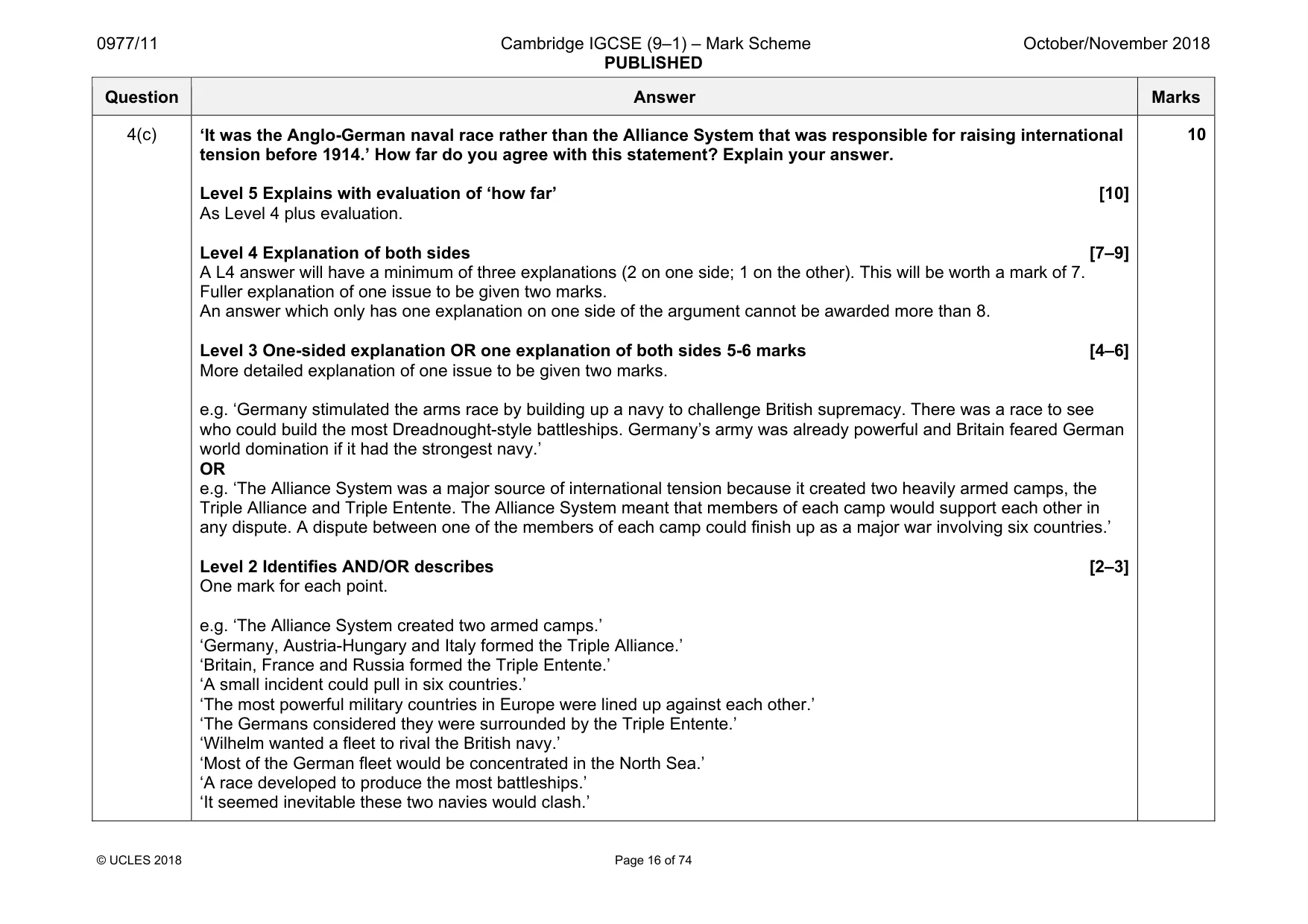 Mark scheme, page 16 of 74
