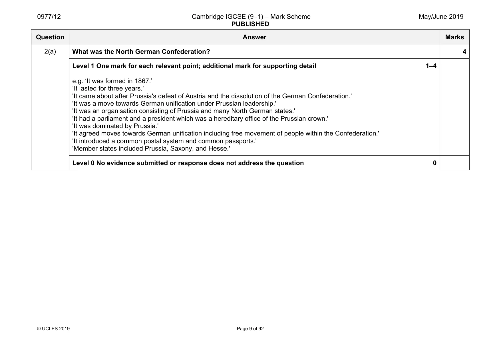 Mark scheme, page 9 of 92