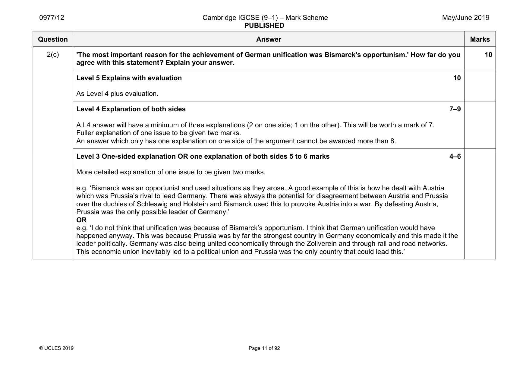 Mark scheme, page 11 of 92