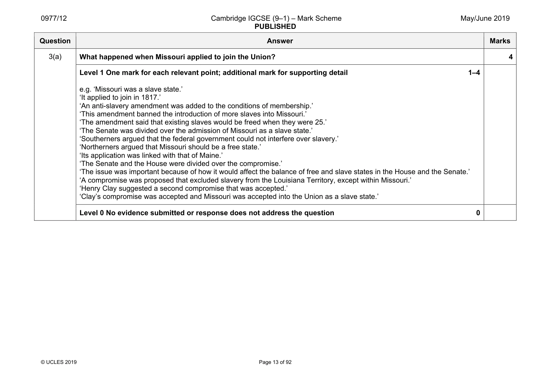 Mark scheme, page 13 of 92