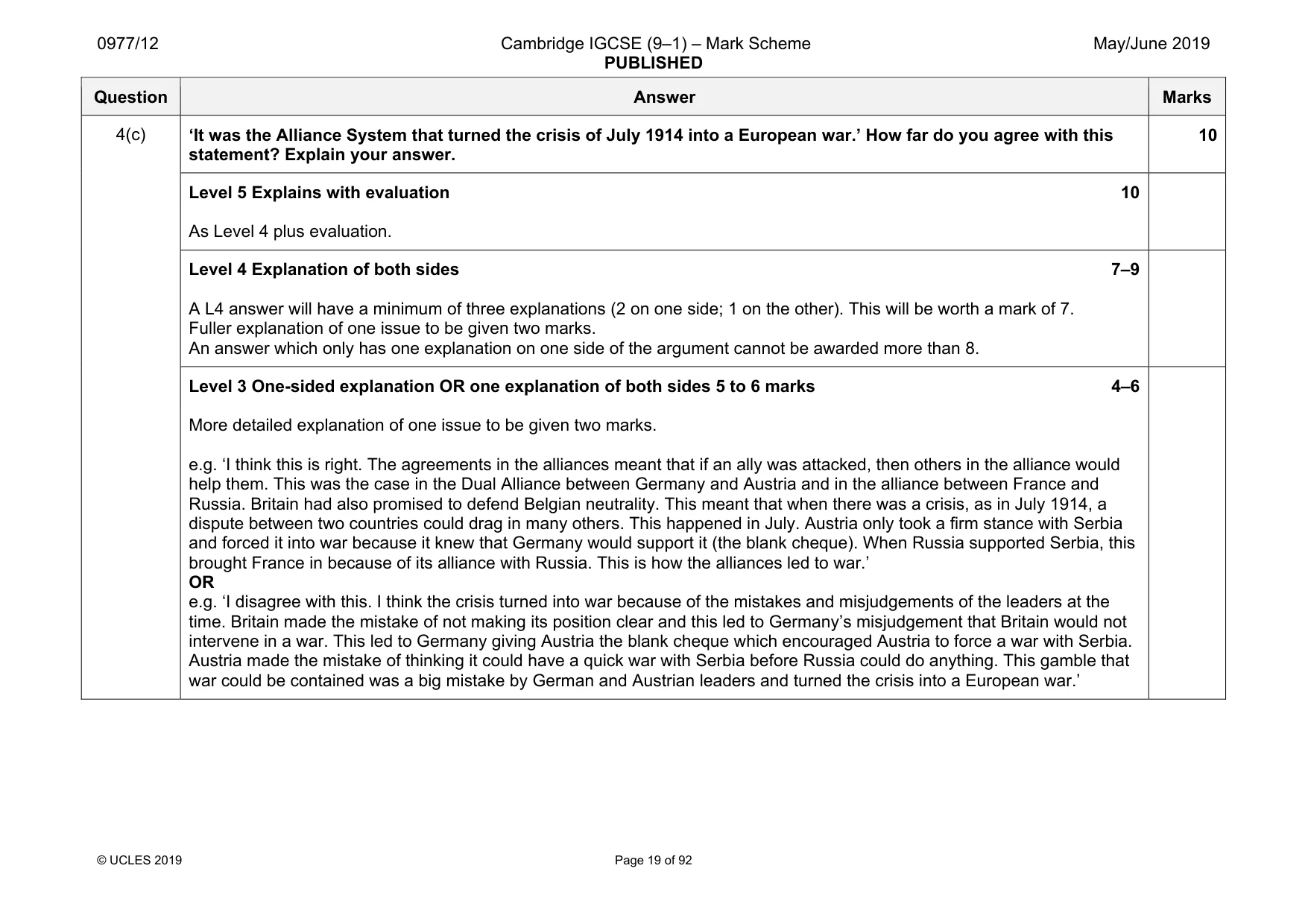 Mark scheme, page 19 of 92
