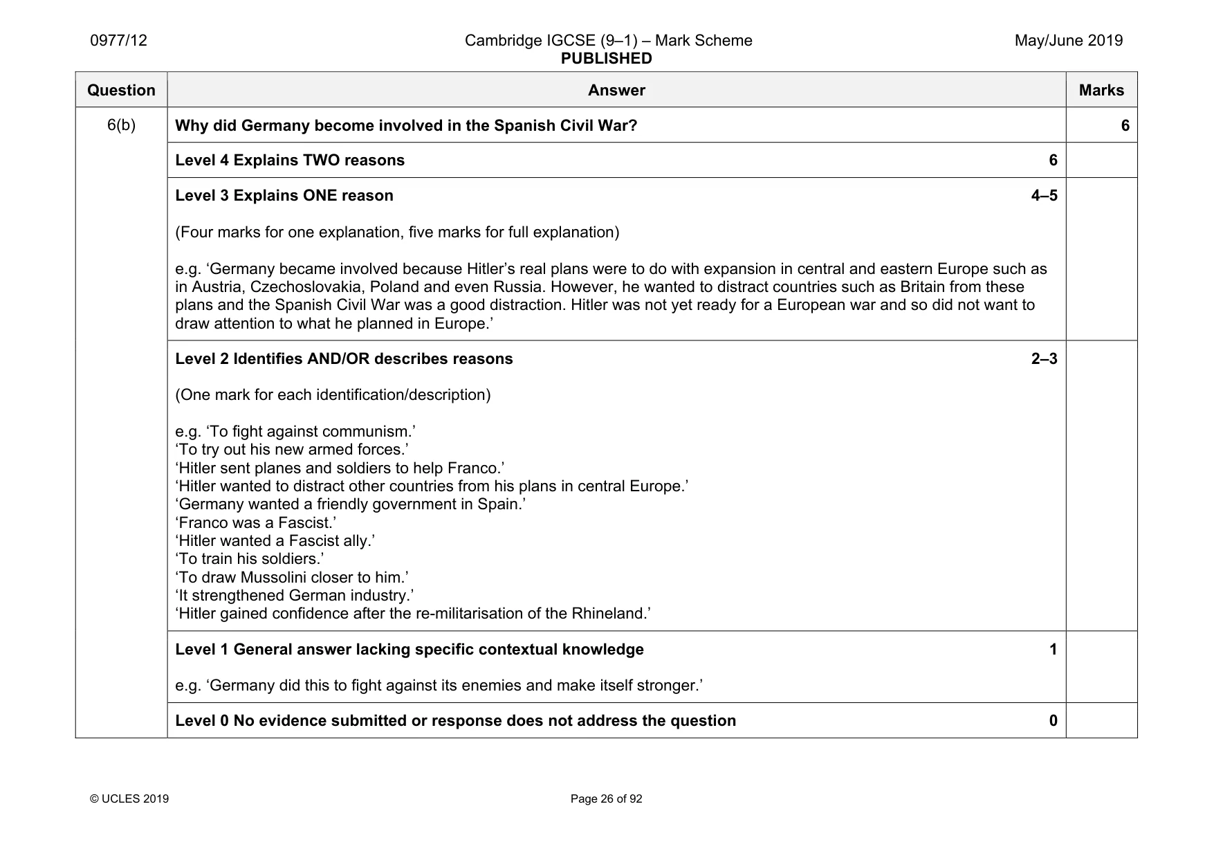 Mark scheme, page 26 of 92