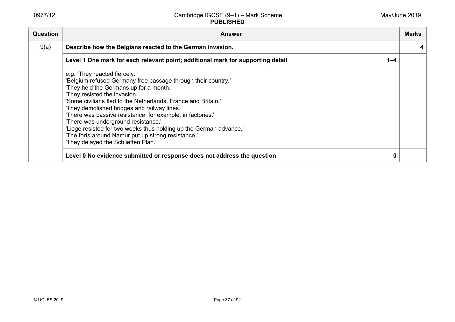 Mark scheme, page 37 of 92