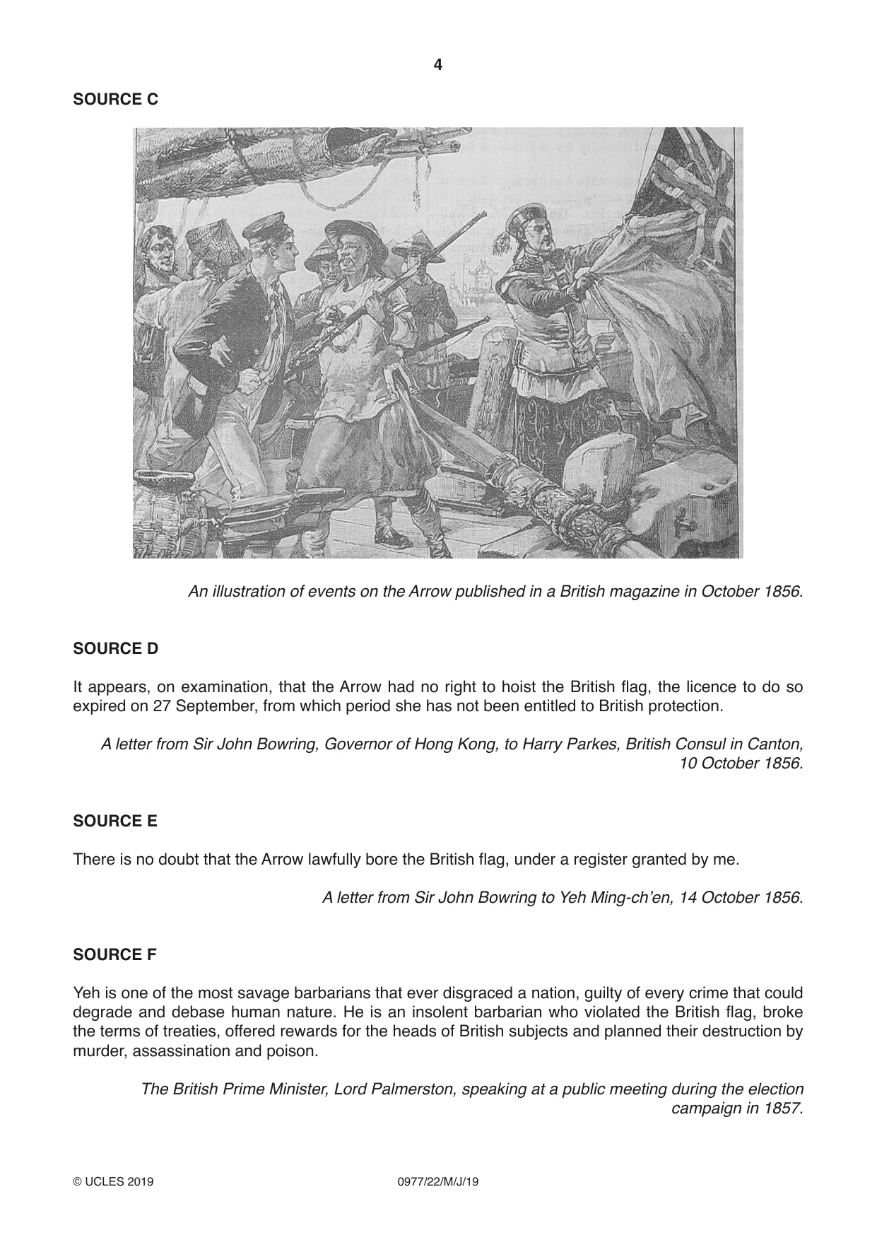 Cambridge IGCSE History (9-1) 0977 2019 May/June Paper 2 · Variant 2 question paper, page 4 of 16