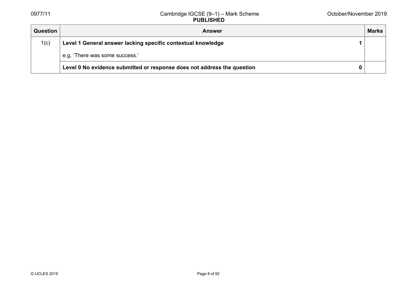 Mark scheme, page 8 of 92