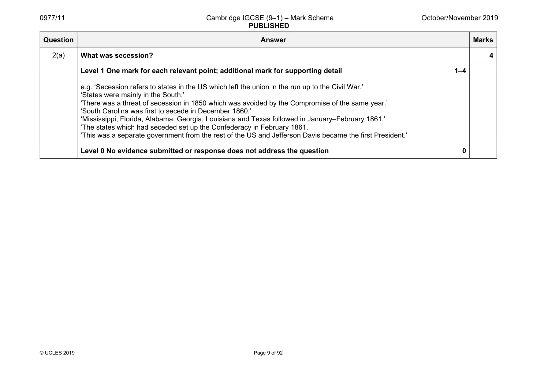 Mark scheme, page 9 of 92