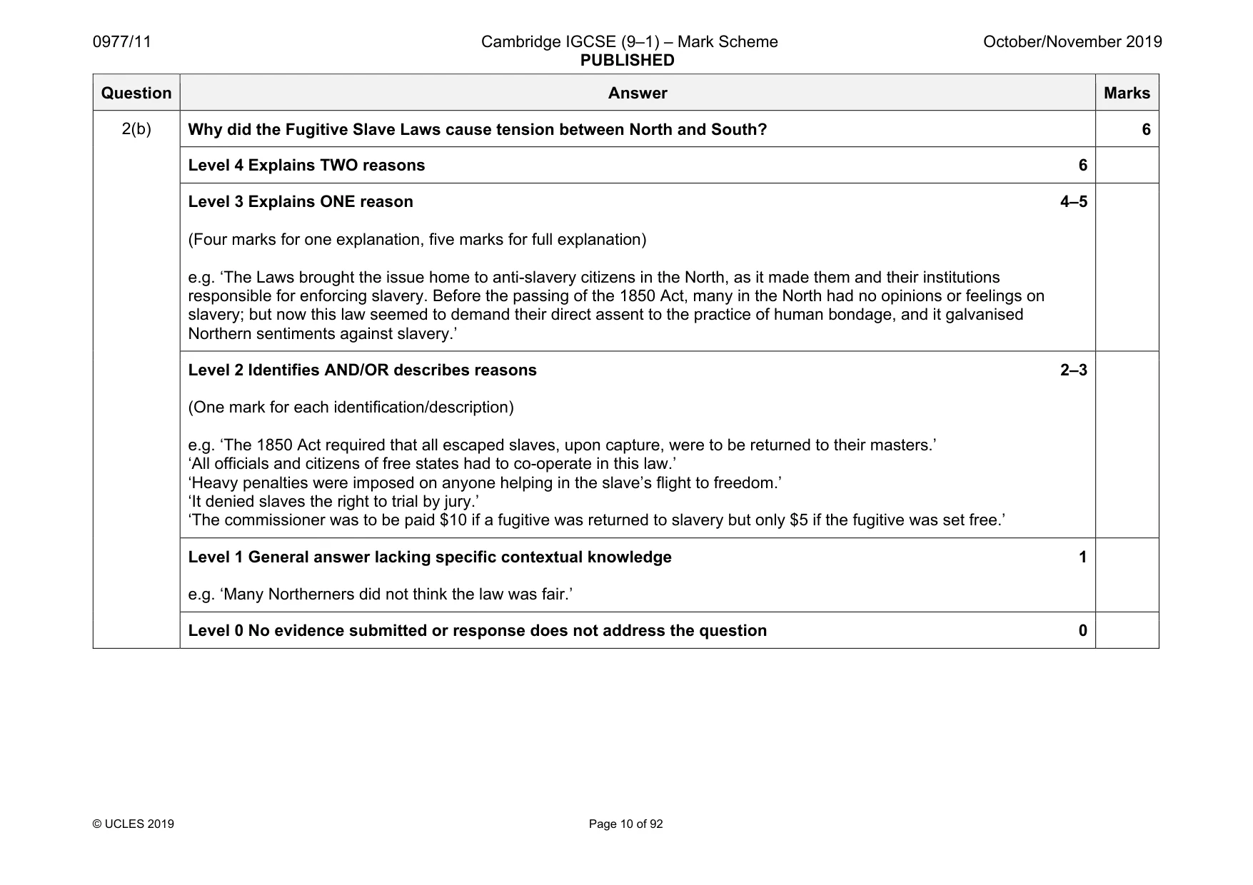 Mark scheme, page 10 of 92