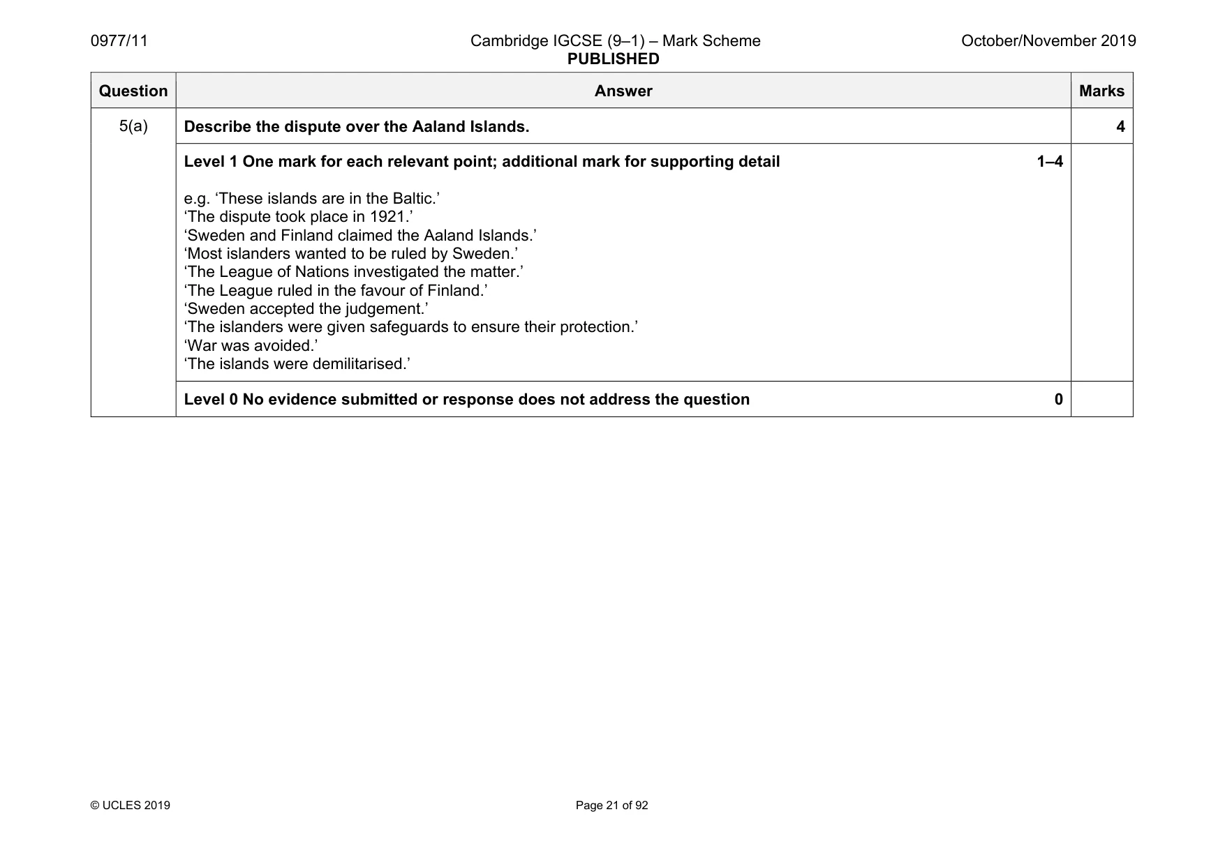 Mark scheme, page 21 of 92