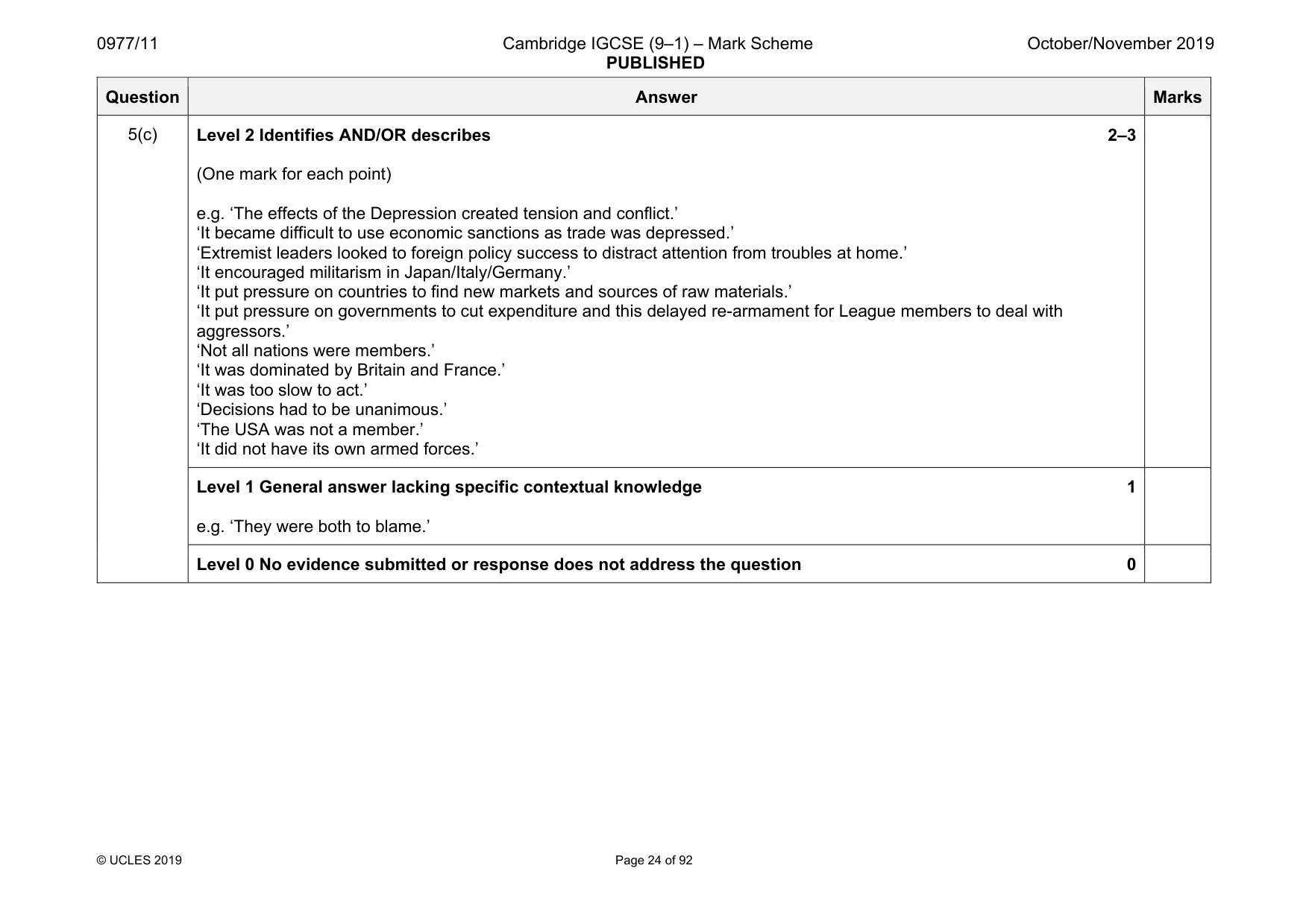 Mark scheme, page 24 of 92
