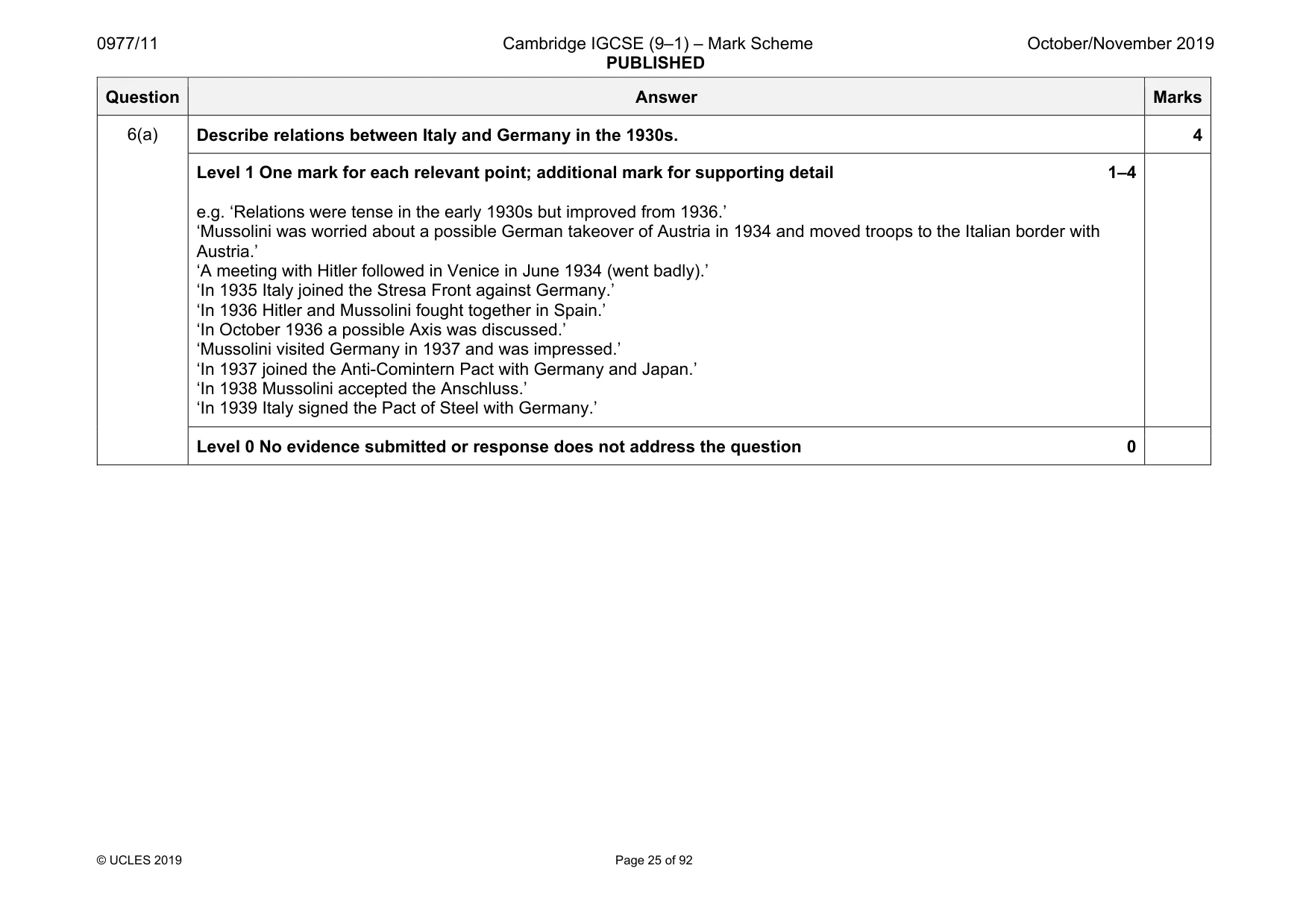 Mark scheme, page 25 of 92