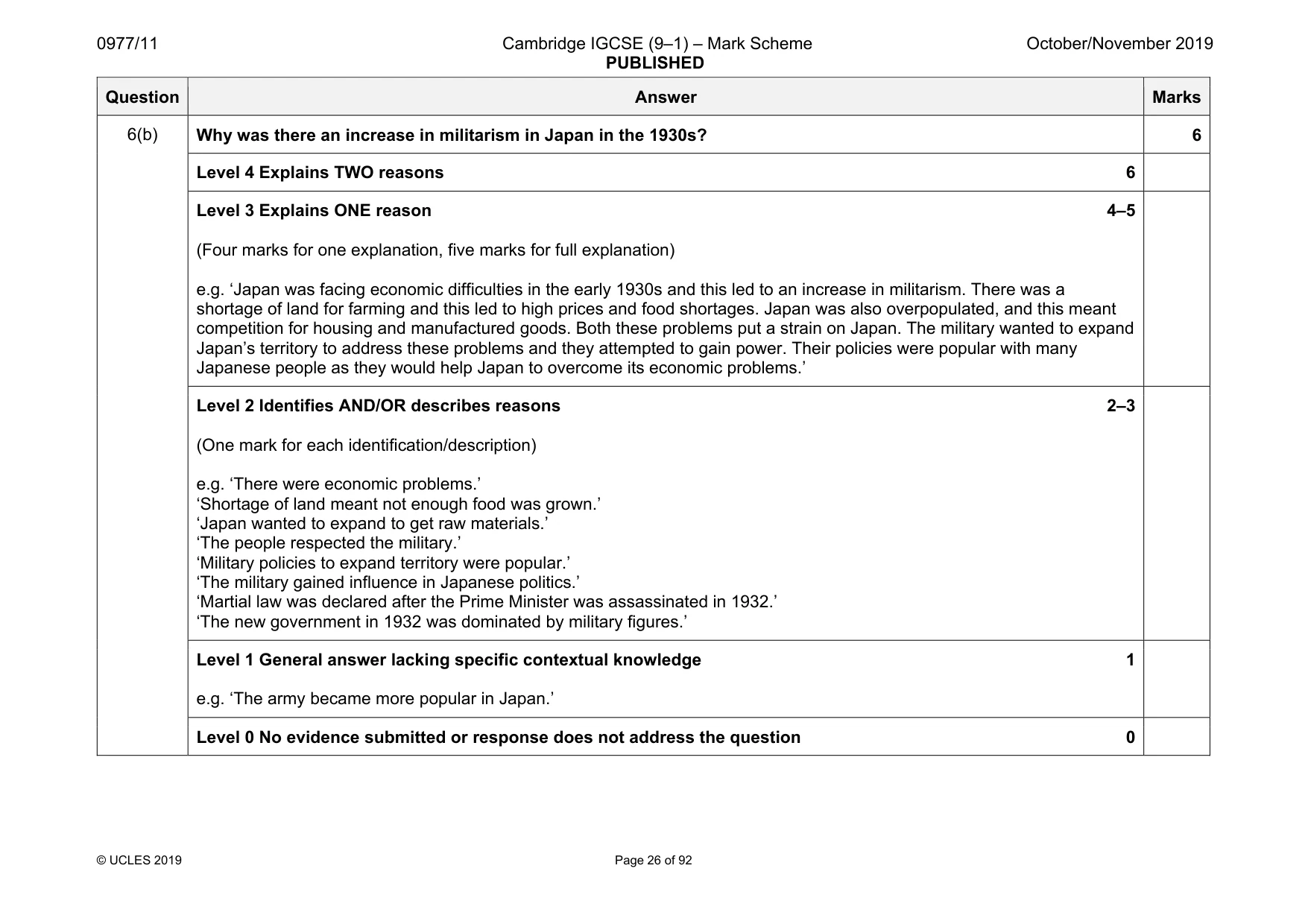 Mark scheme, page 26 of 92
