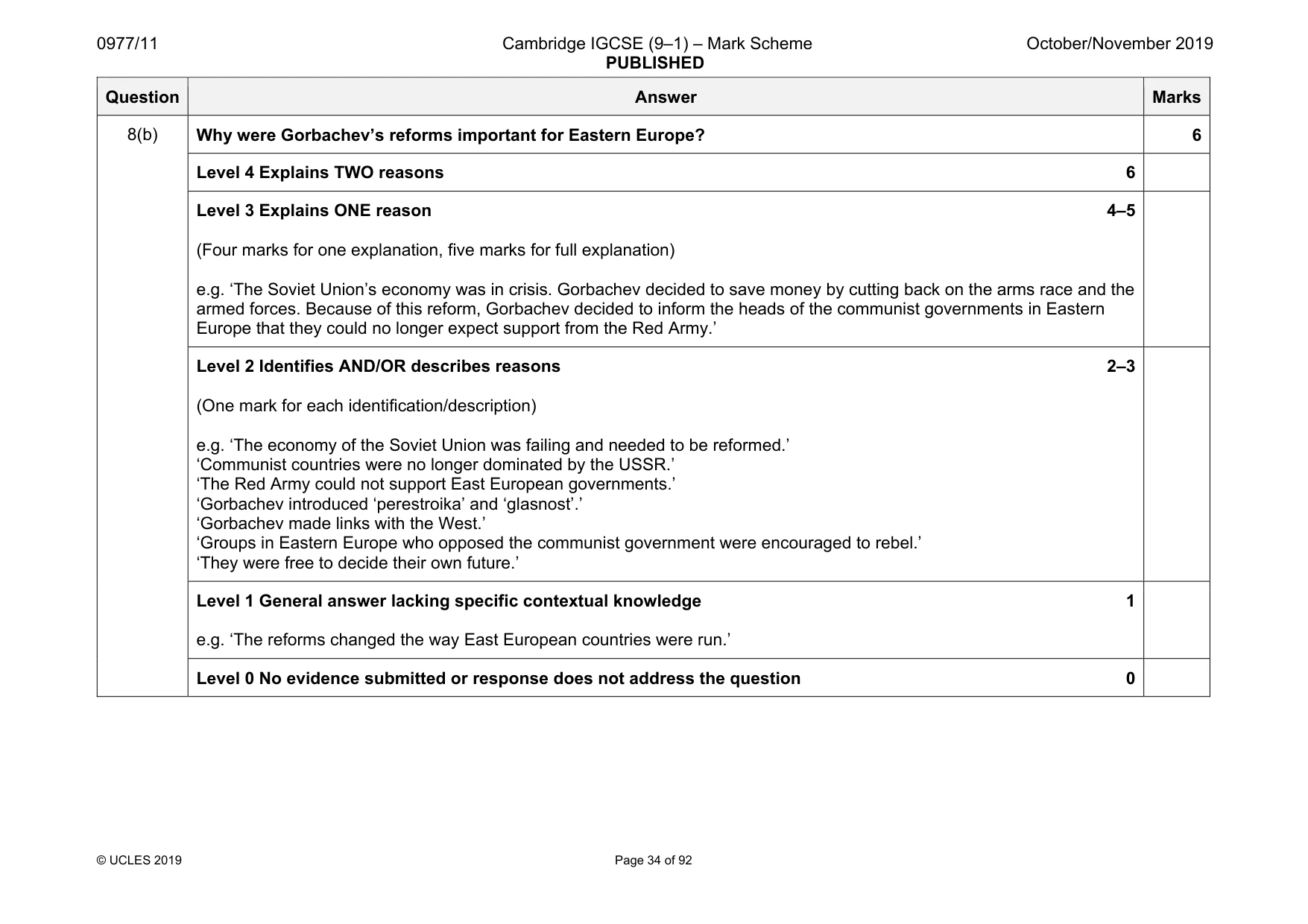 Mark scheme, page 34 of 92