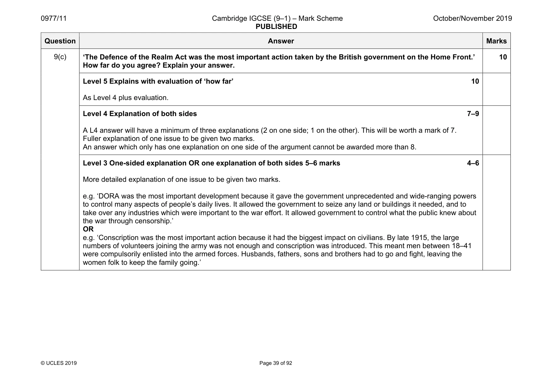 Mark scheme, page 39 of 92