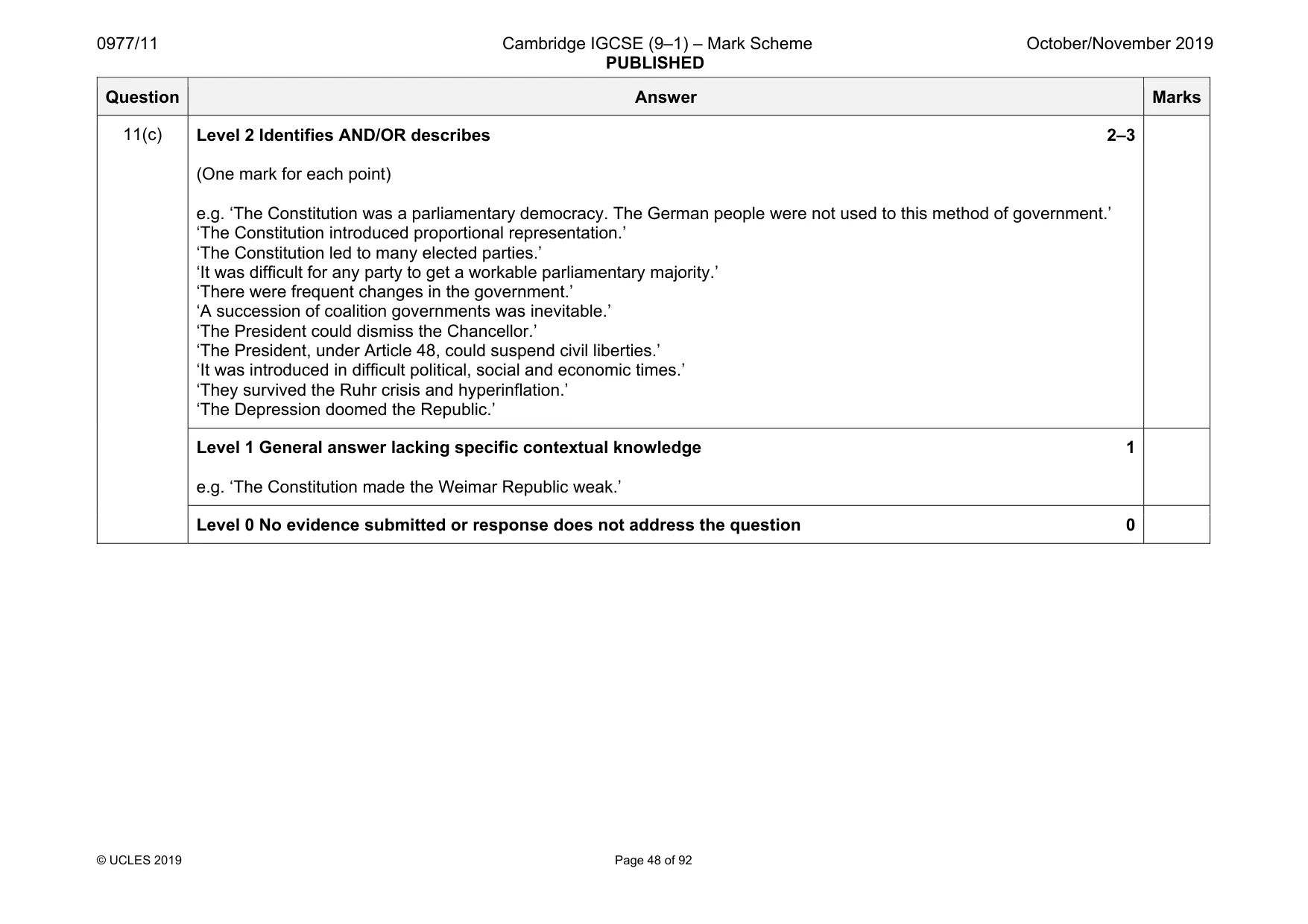 Mark scheme, page 48 of 92