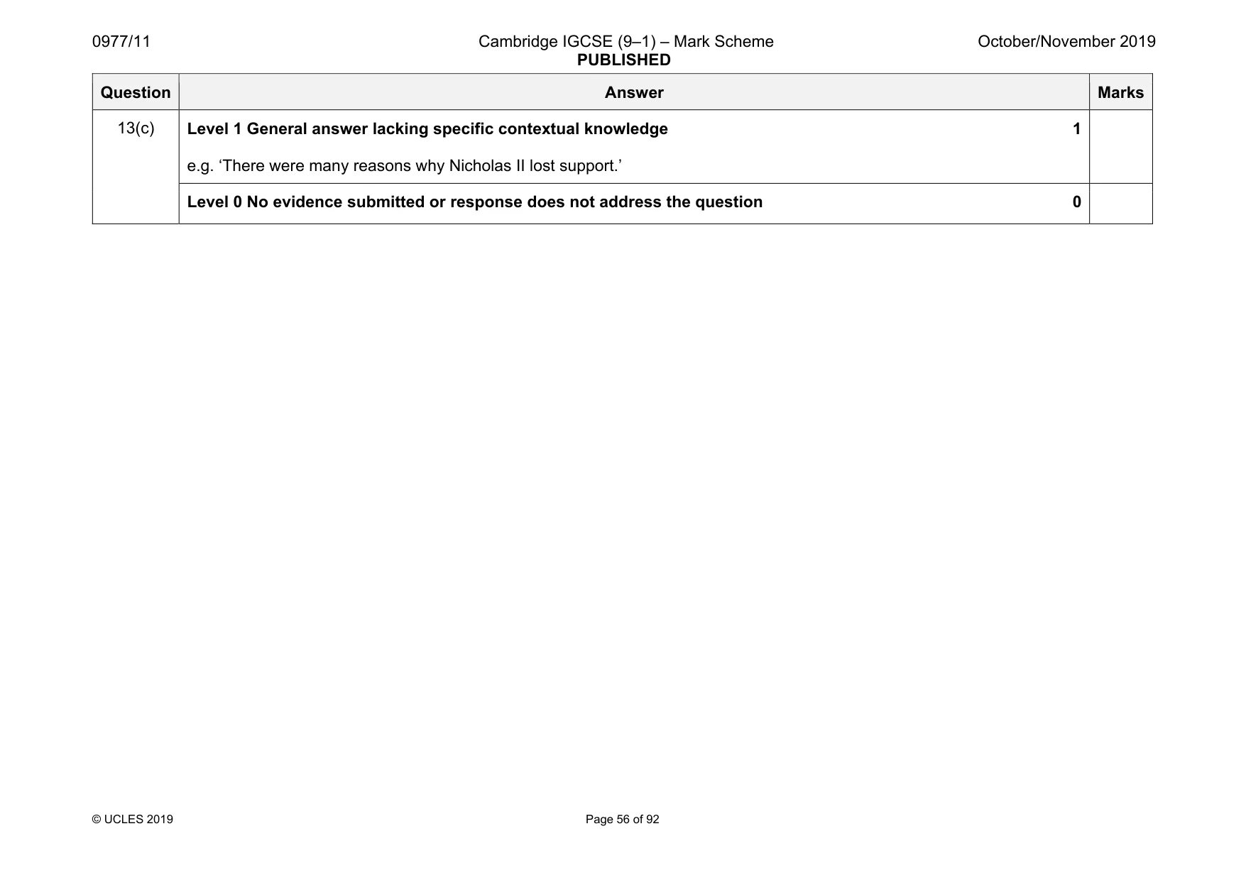 Mark scheme, page 56 of 92