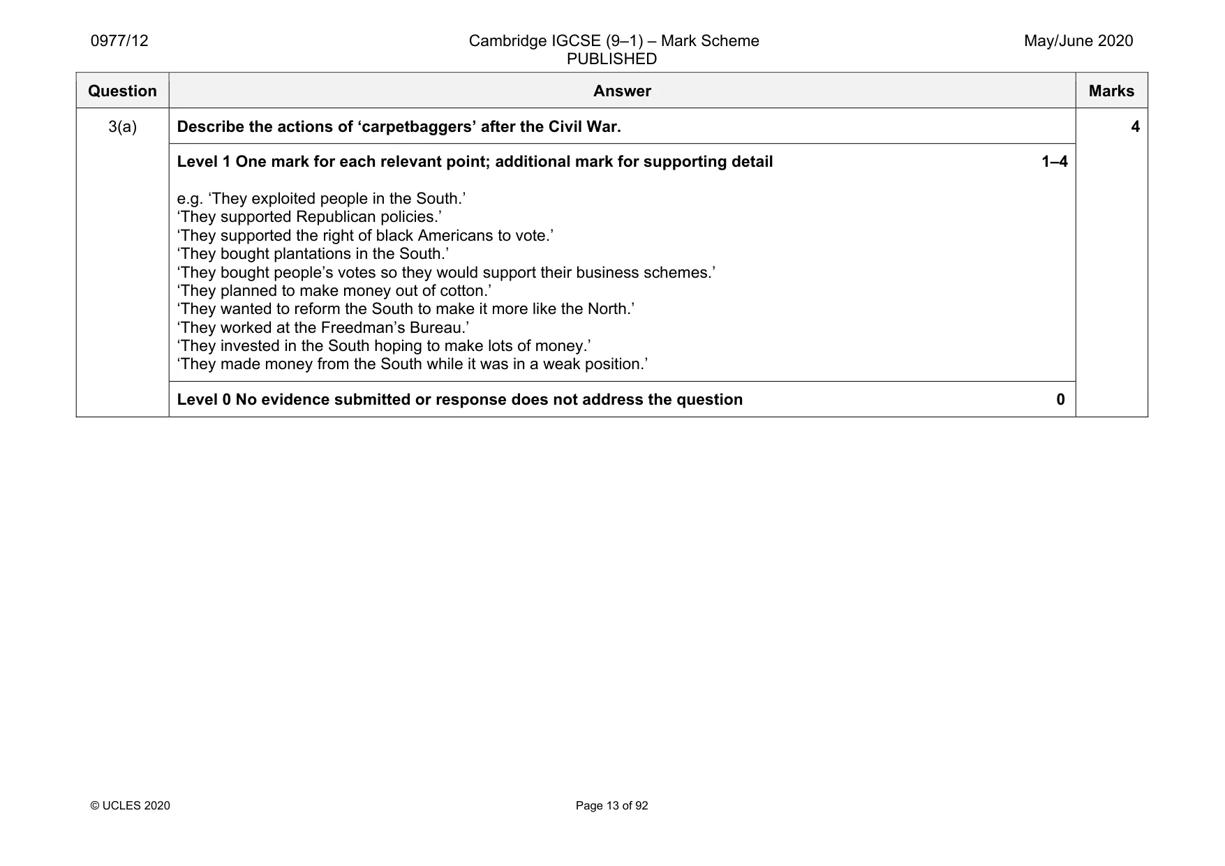 Mark scheme, page 13 of 92