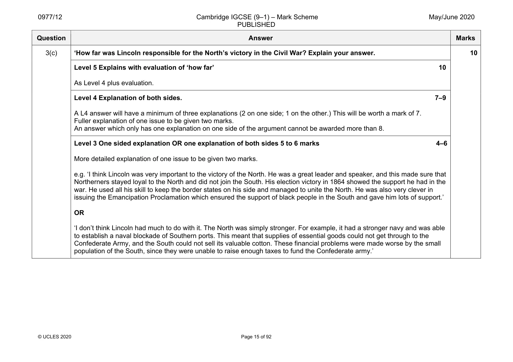 Mark scheme, page 15 of 92