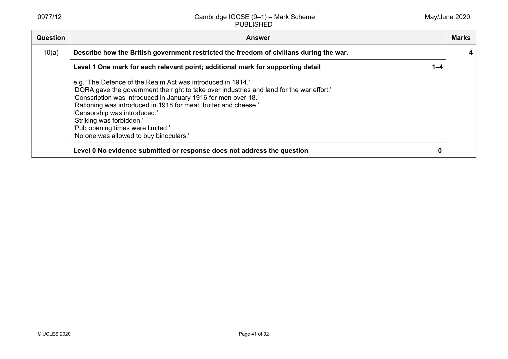 Mark scheme, page 41 of 92