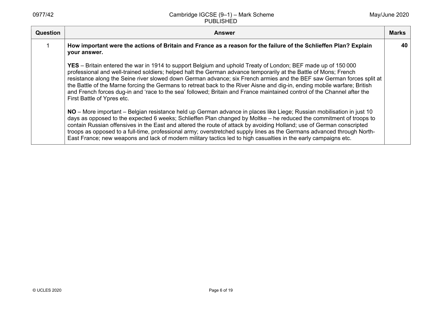 Mark scheme, page 6 of 19