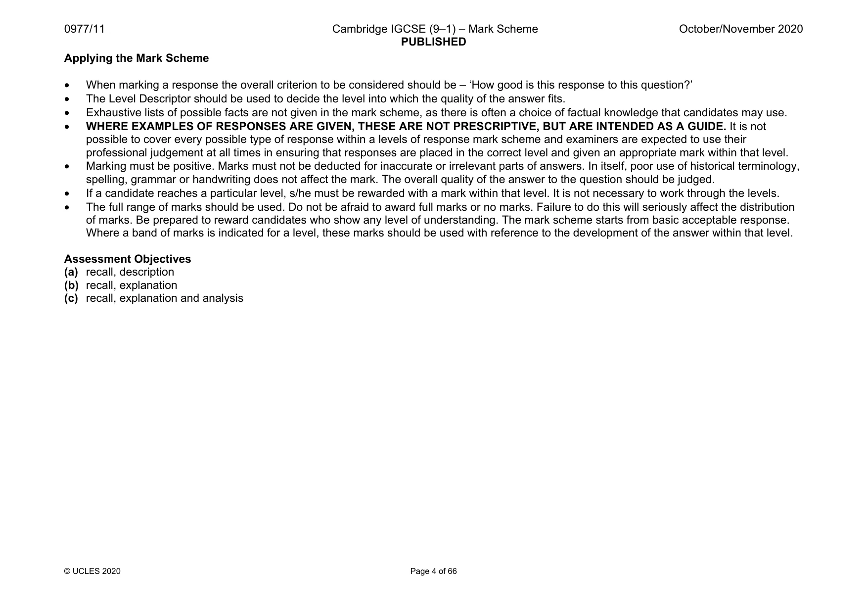 Mark scheme, page 4 of 66