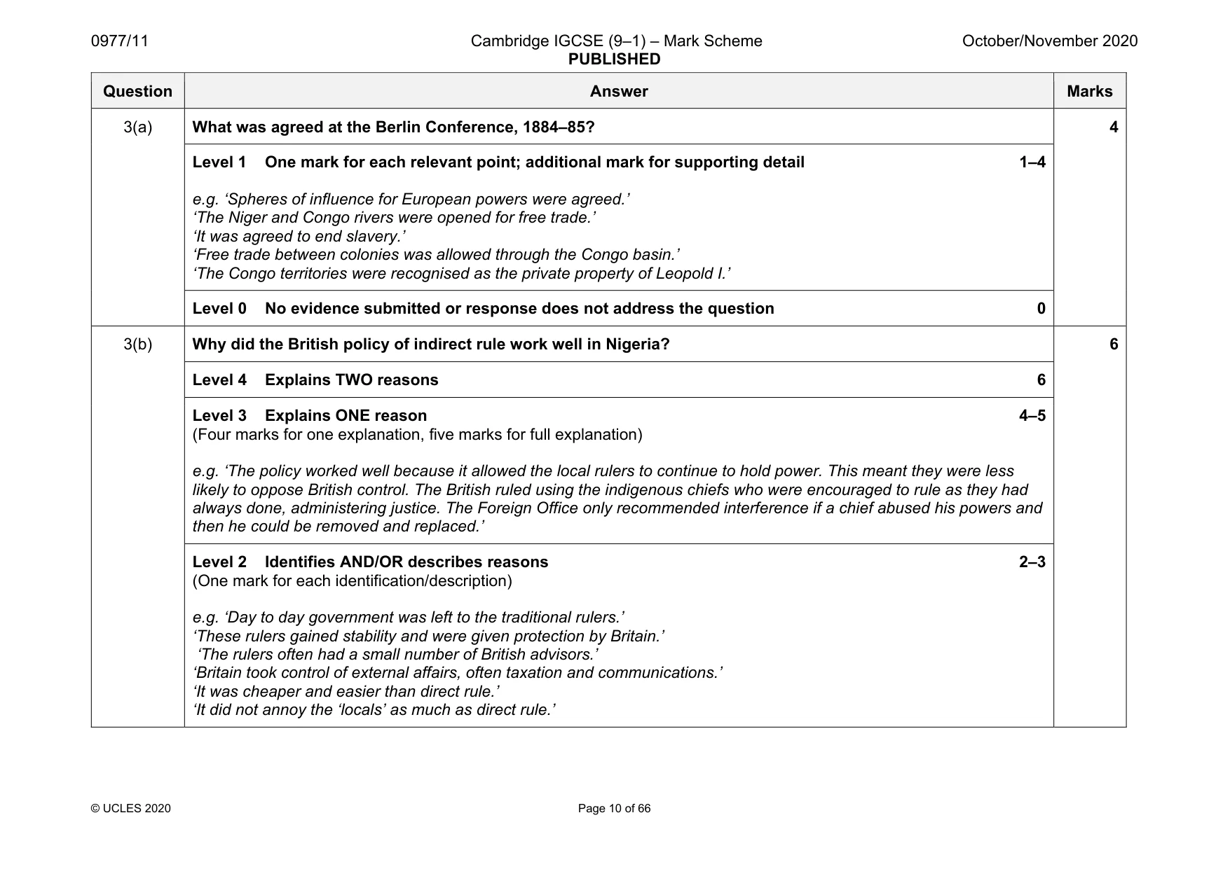 Mark scheme, page 10 of 66