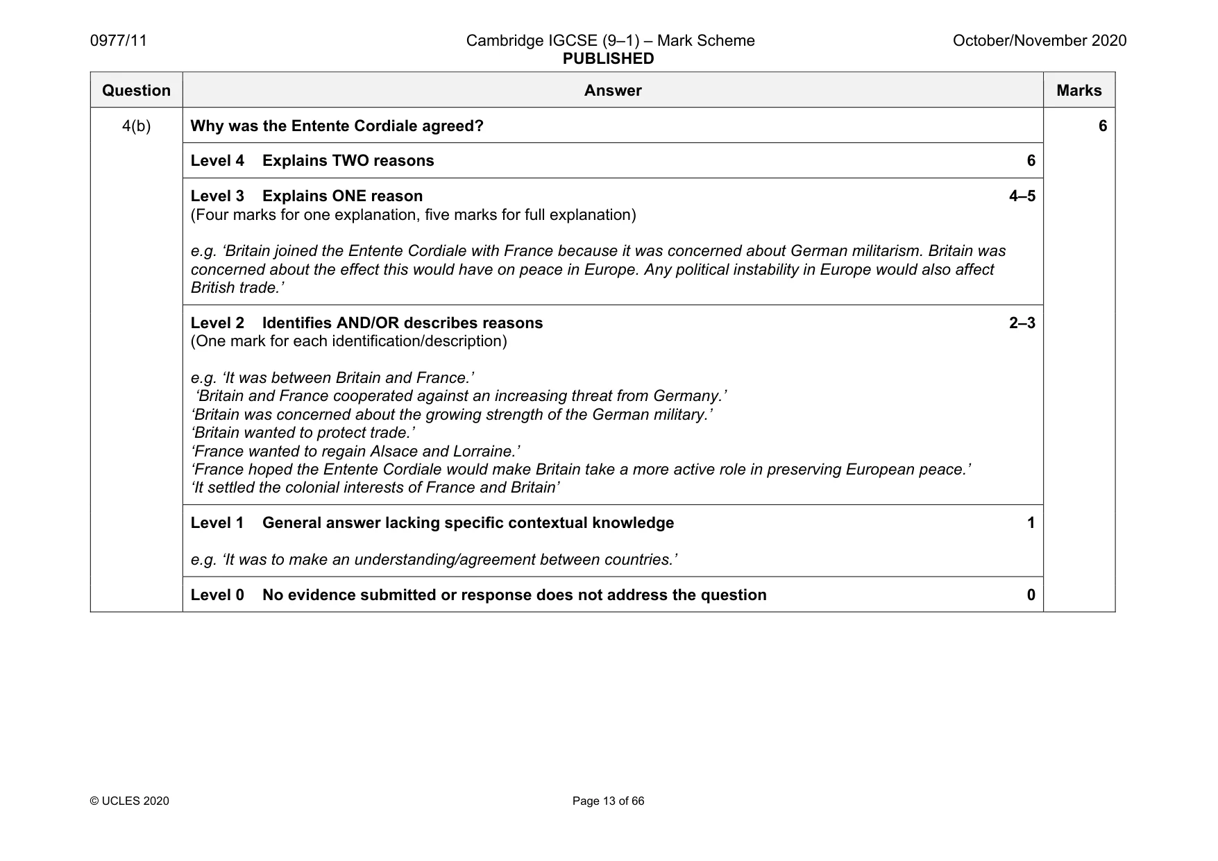 Mark scheme, page 13 of 66